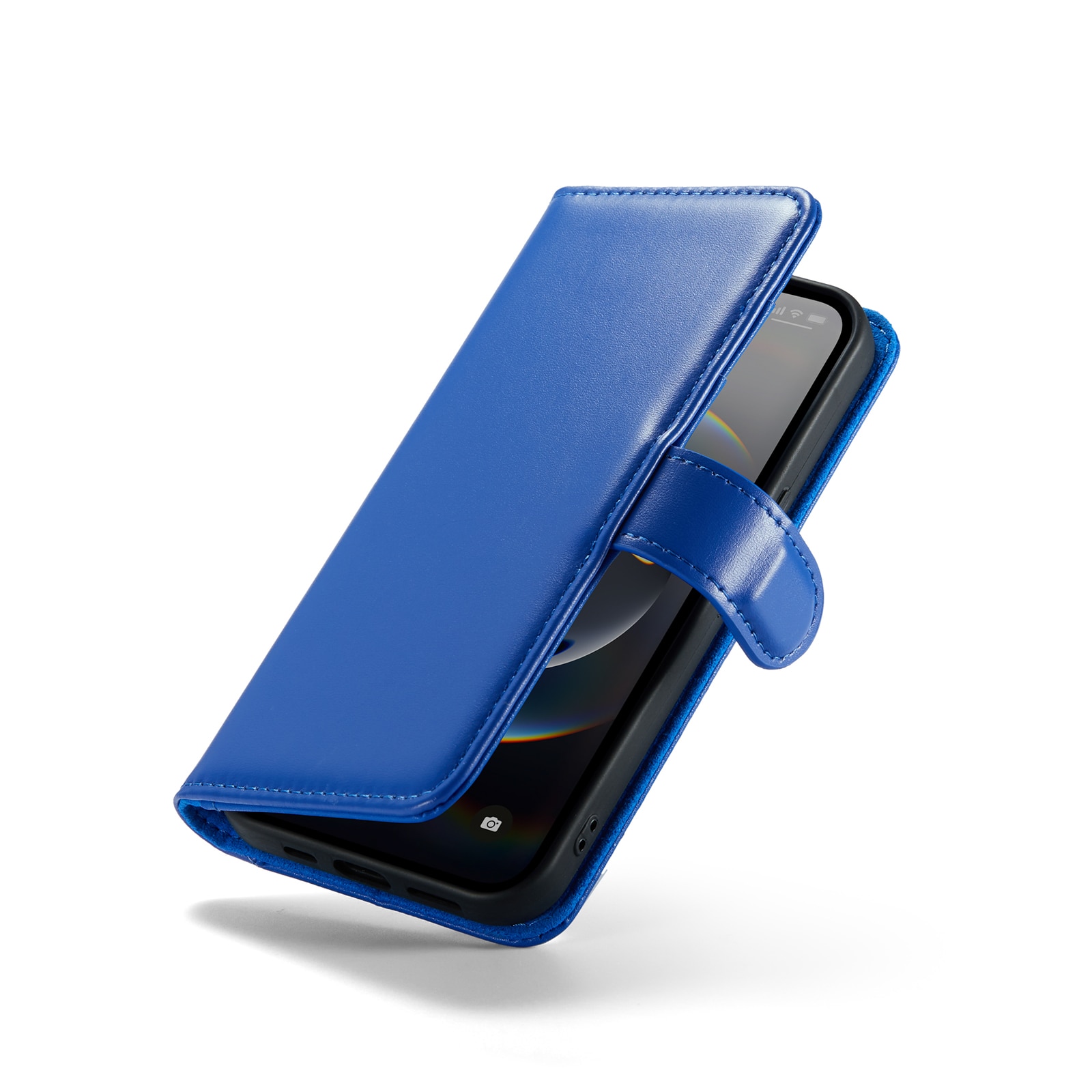 iPhone 12/iPhone 12 Pro Echt lederen hoesje Blauw