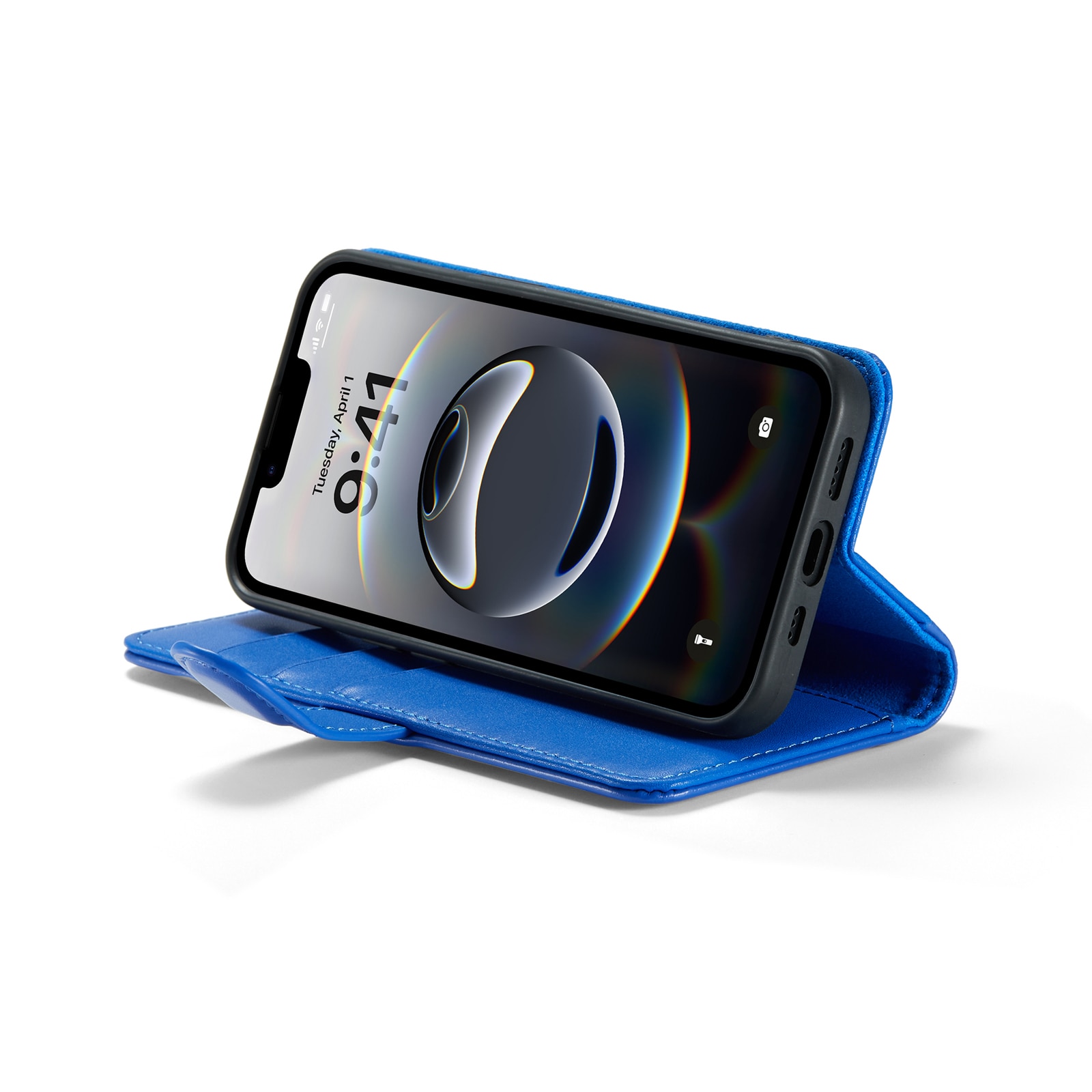 iPhone 12/iPhone 12 Pro Echt lederen hoesje Blauw