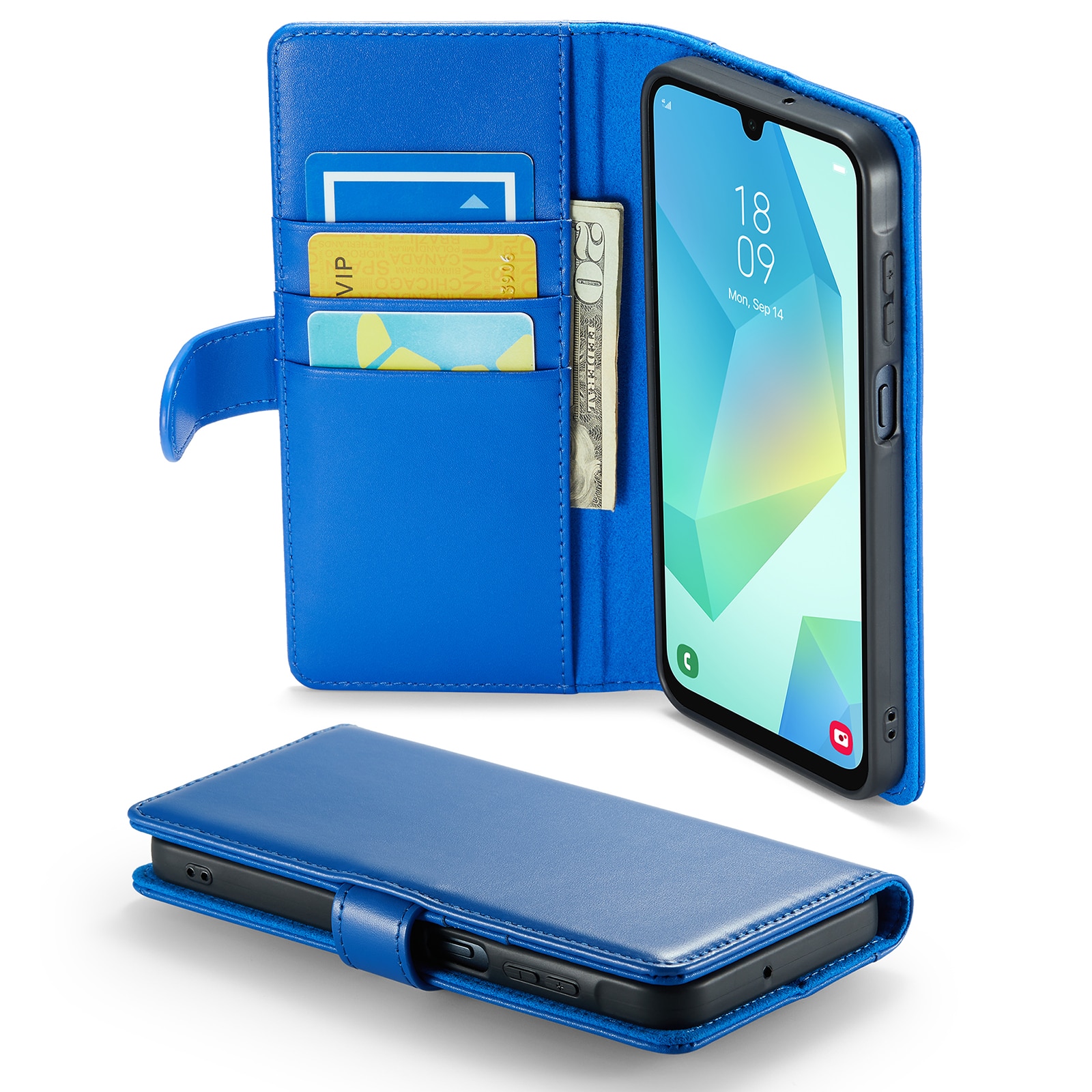 Samsung Galaxy A16 Echt lederen hoesje Blauw