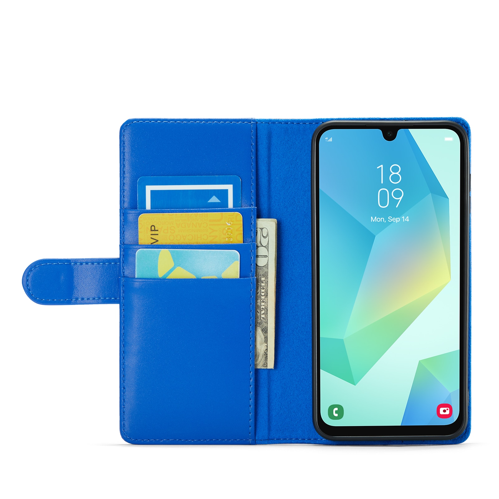 Samsung Galaxy A16 Echt lederen hoesje Blauw