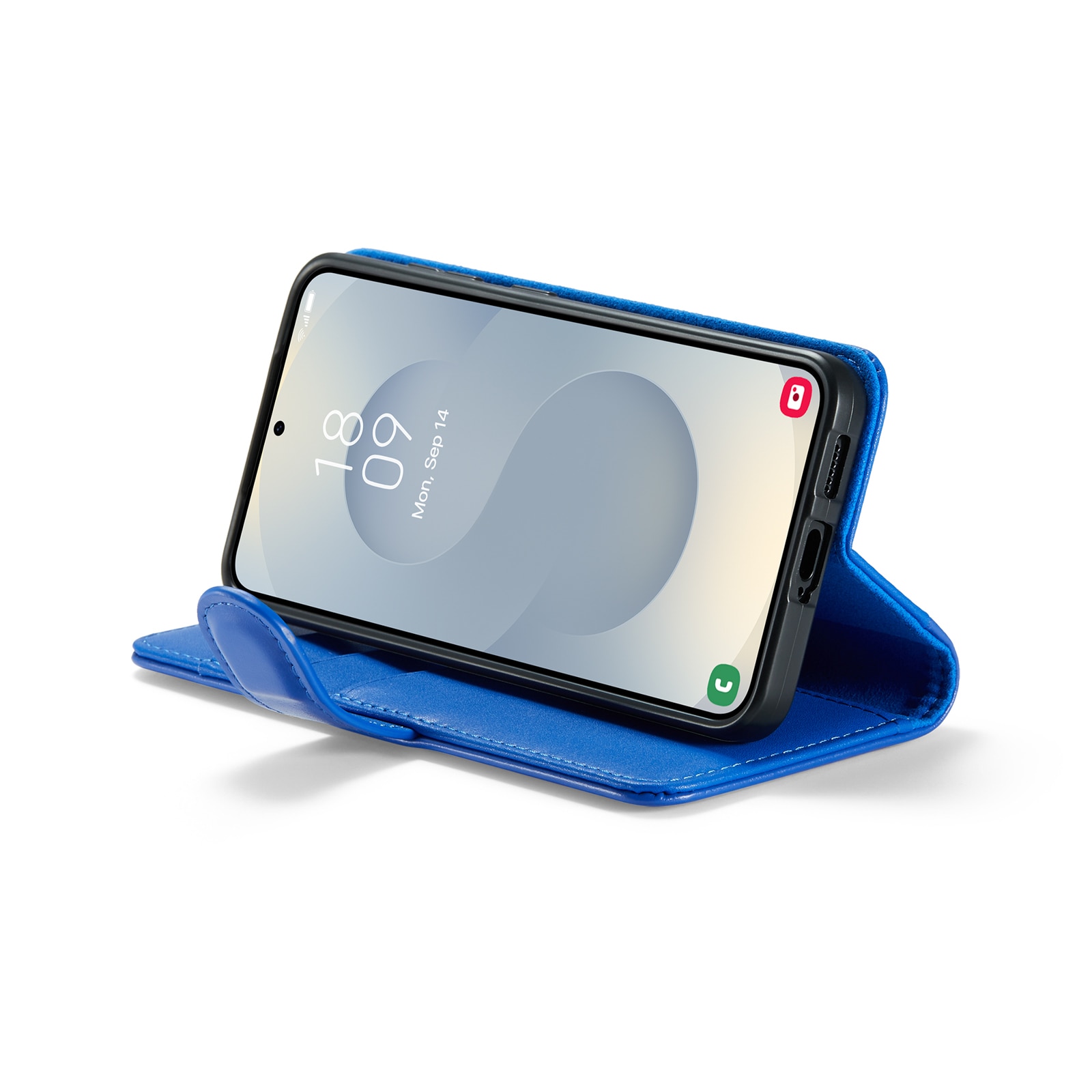 Samsung Galaxy S25 FE Echt lederen hoesje Blauw