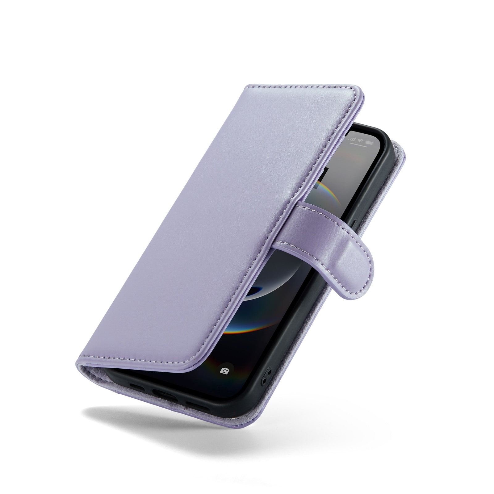 iPhone 12/iPhone 12 Pro Echt lederen hoesje Paars