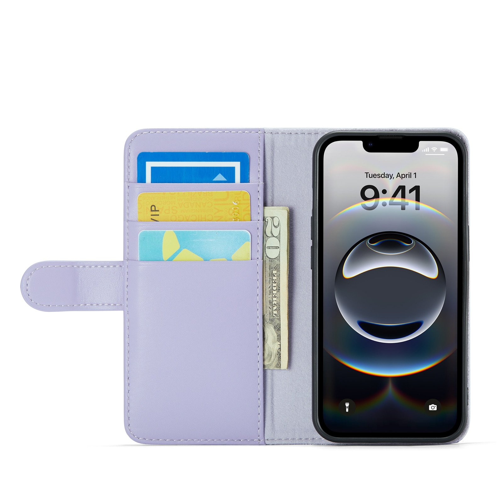 iPhone 12/iPhone 12 Pro Echt lederen hoesje Paars