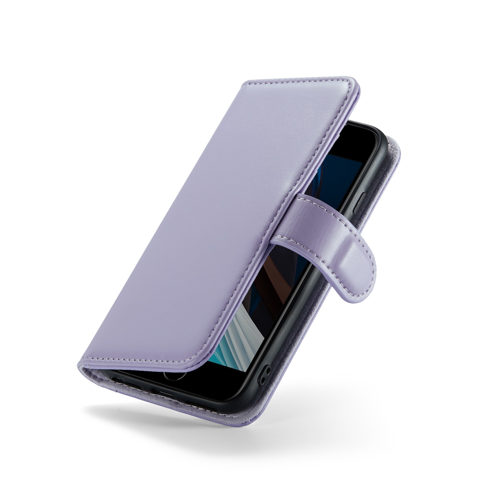 iPhone 7 Echt lederen hoesje Paars