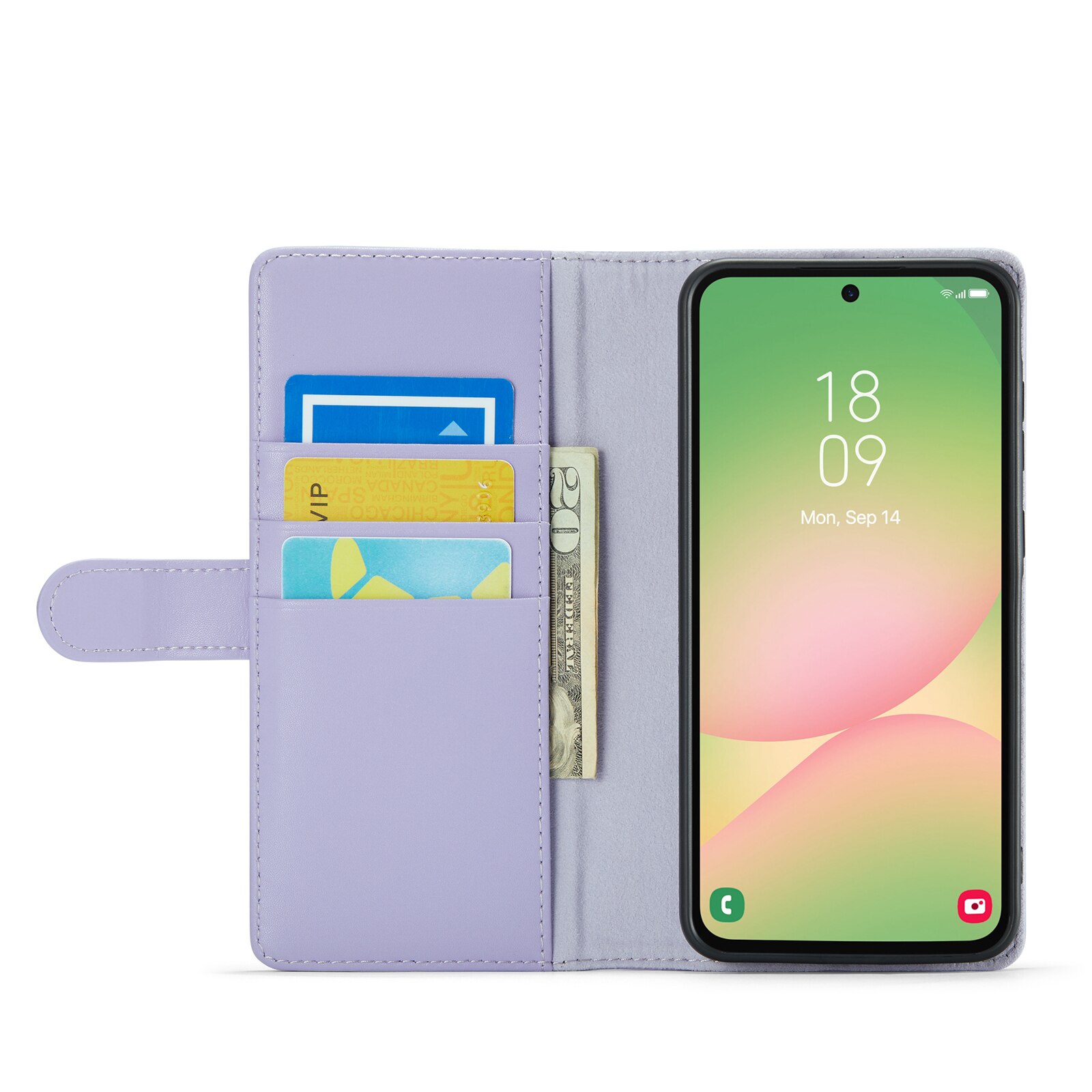 Samsung Galaxy A56 Echt lederen hoesje Paars