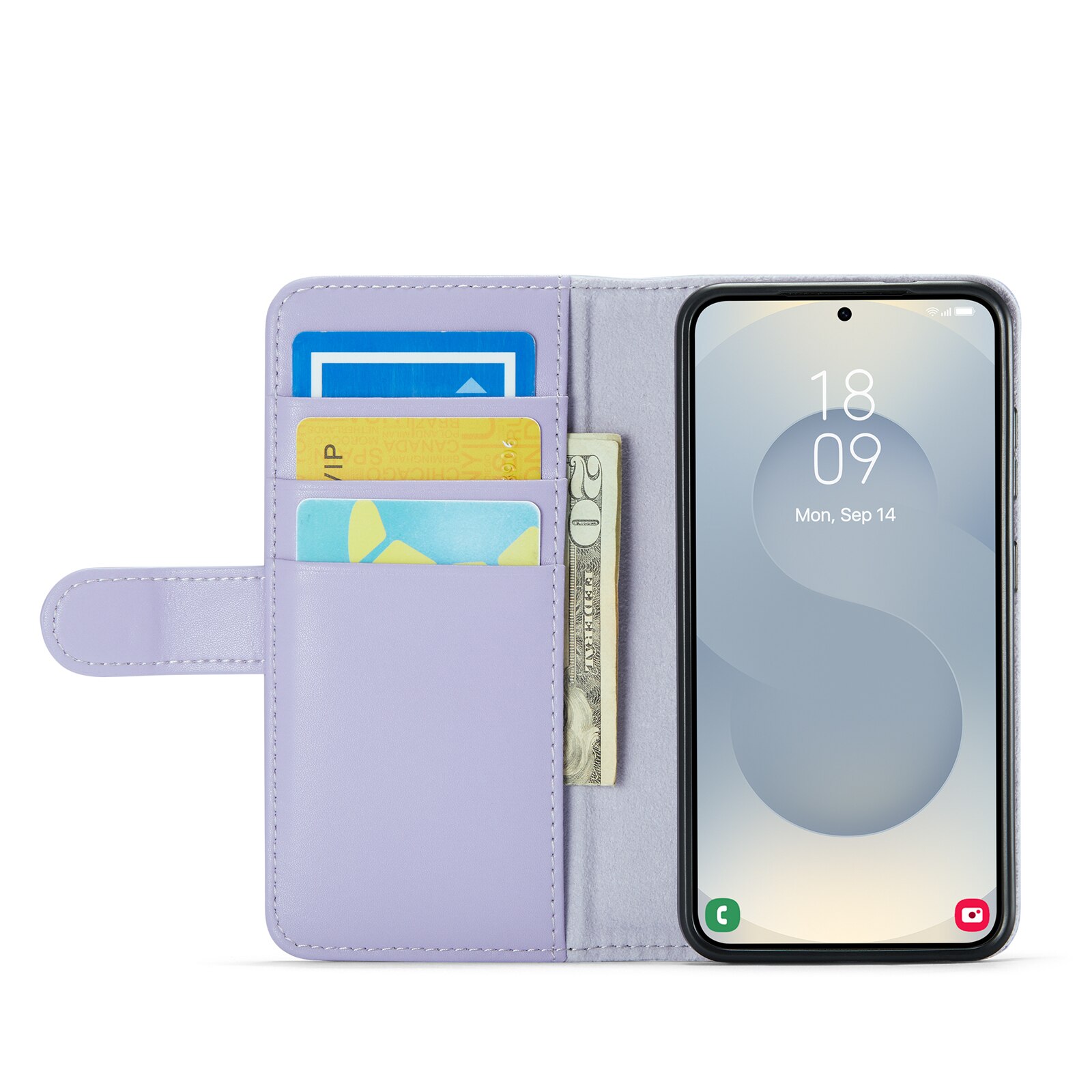Samsung Galaxy A17 Echt lederen hoesje Paars