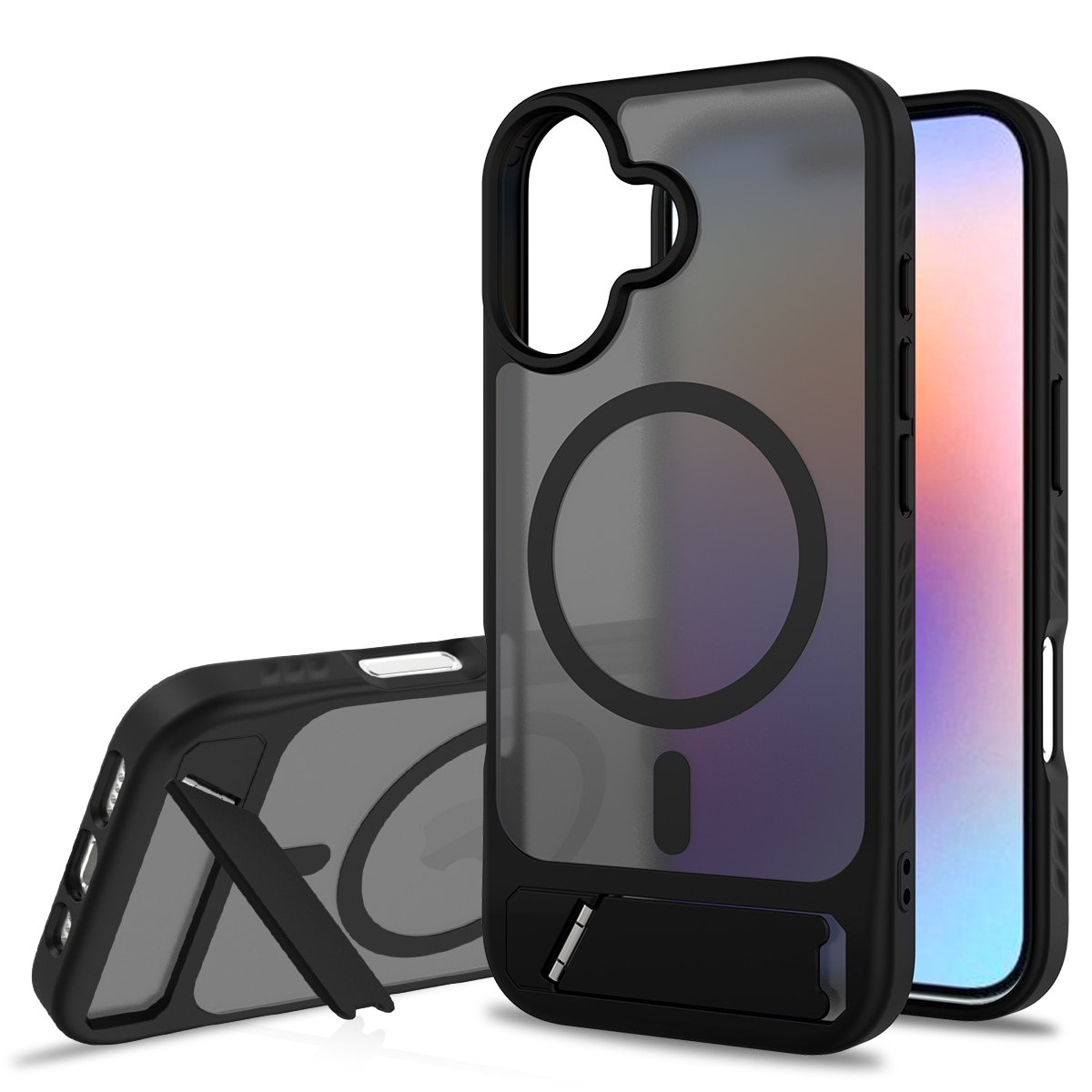 iPhone 17 Magnetisch hoesje met standaard Zwart