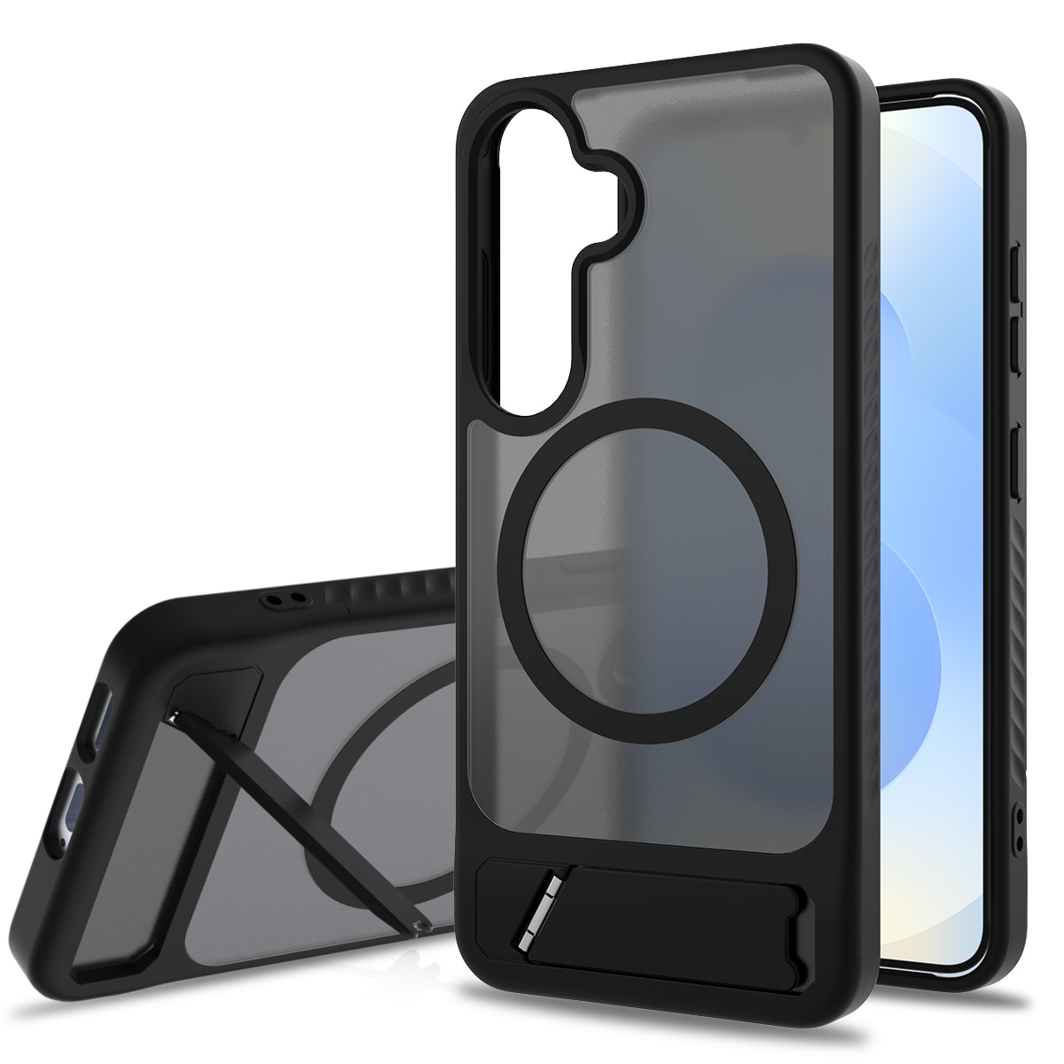 Samsung Galaxy S24 Magnetisch hoesje met standaard Zwart
