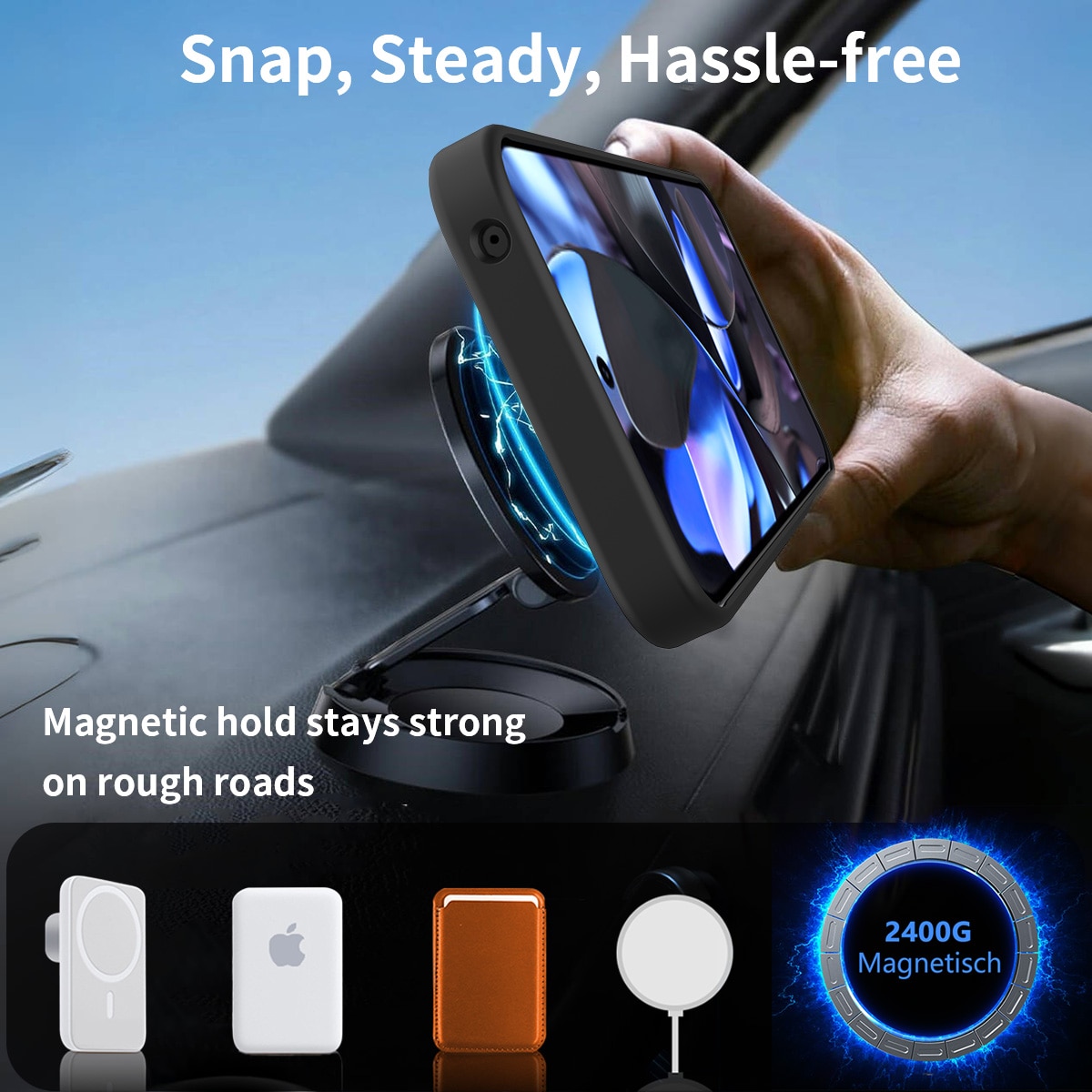 Google Pixel 10 Pro XL Magnetisch hoesje met standaard Zwart