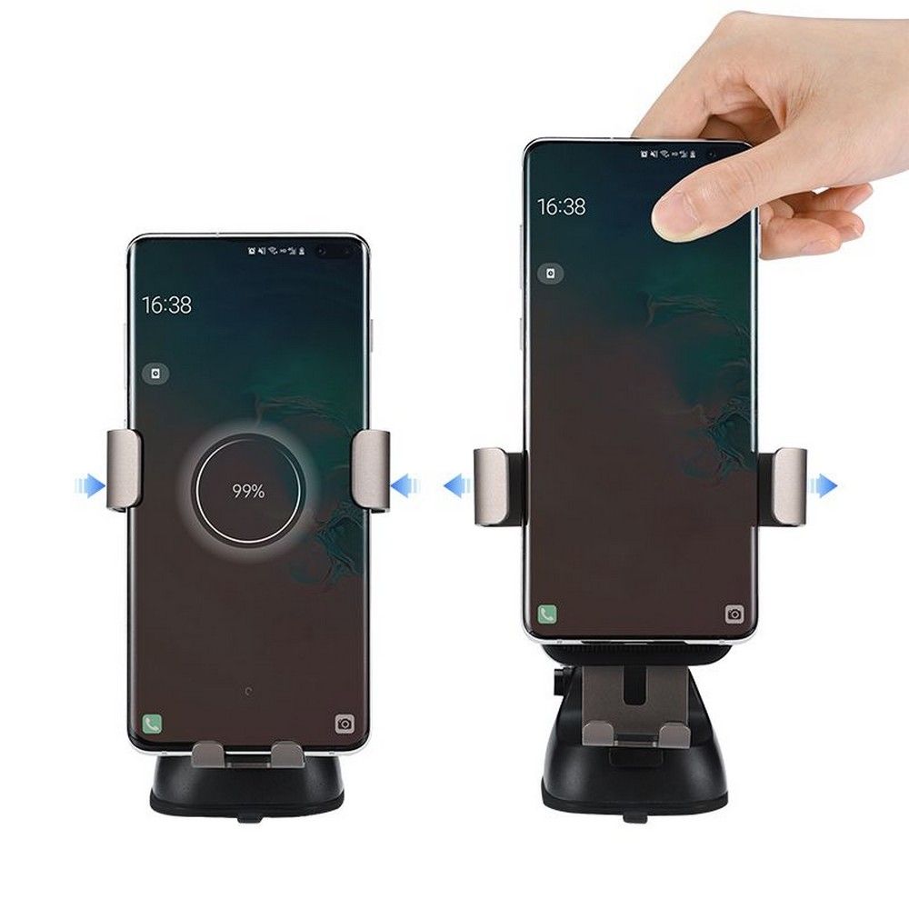 JR-ZS243 Vent Car Mount Wireless Charger Zwart