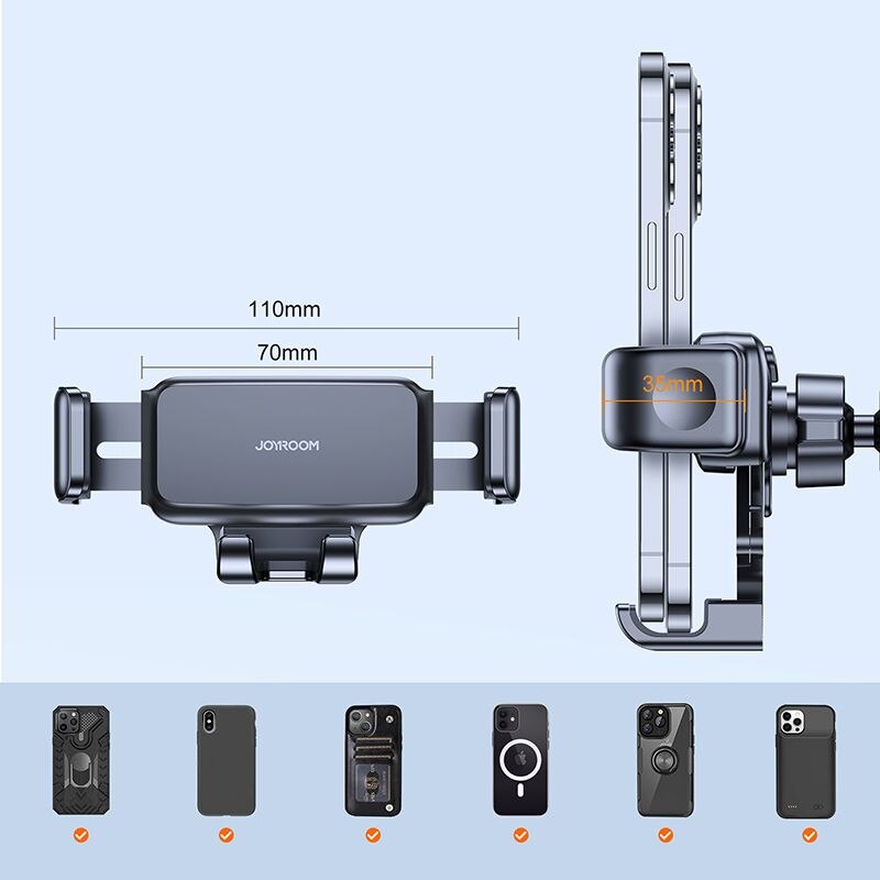 JR-ZS283 Vent Var Mount Zwart