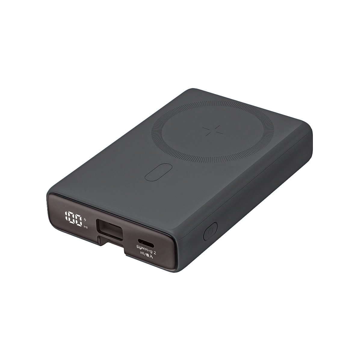 Powerbank MagSafe 10000 mAh USB-C + Lightning zwart