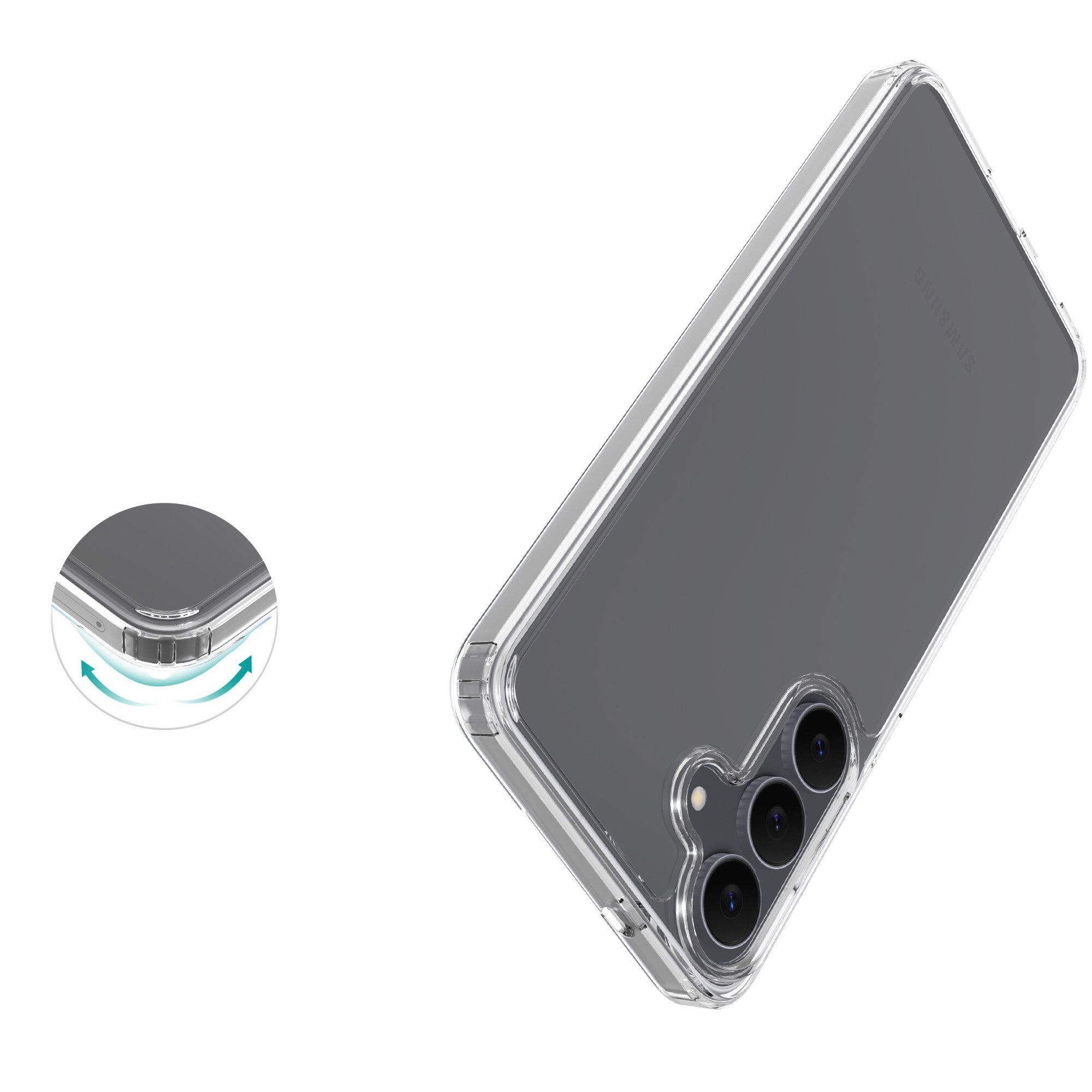 Hybridcase Samsung Galaxy S25 FE Transparant