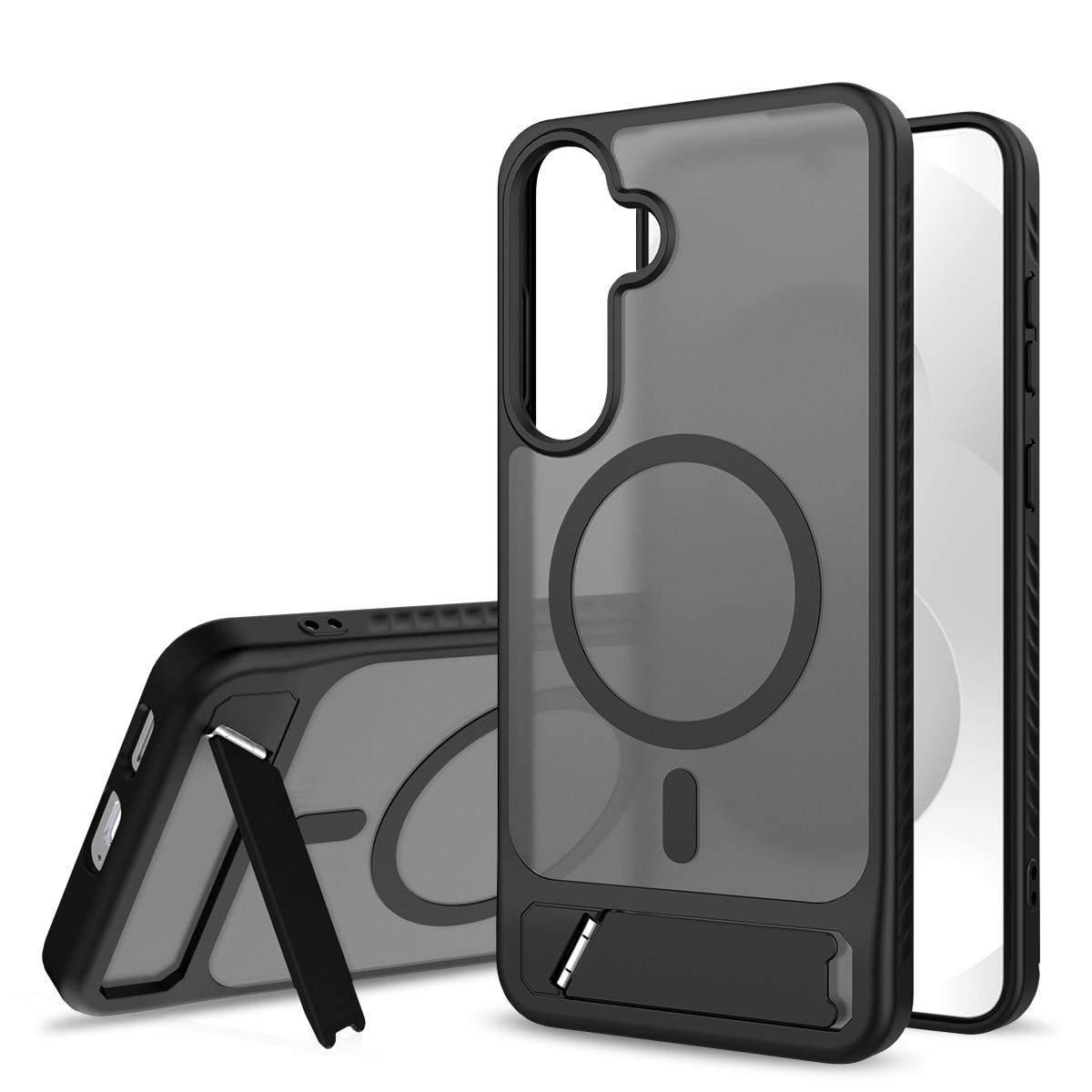 Samsung Galaxy S25 FE Magnetisch hoesje met standaard Zwart
