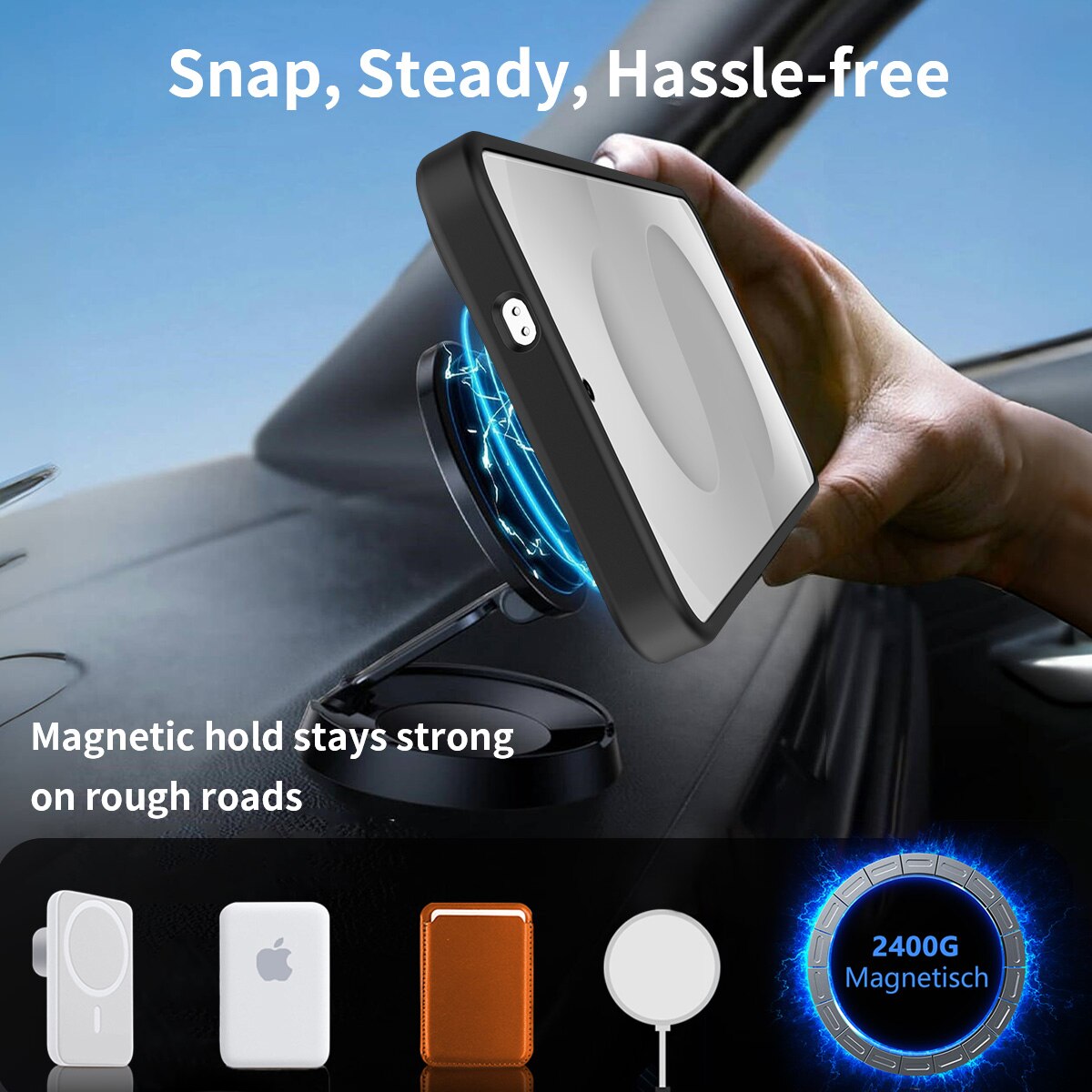 Samsung Galaxy S25 FE Magnetisch hoesje met standaard Zwart