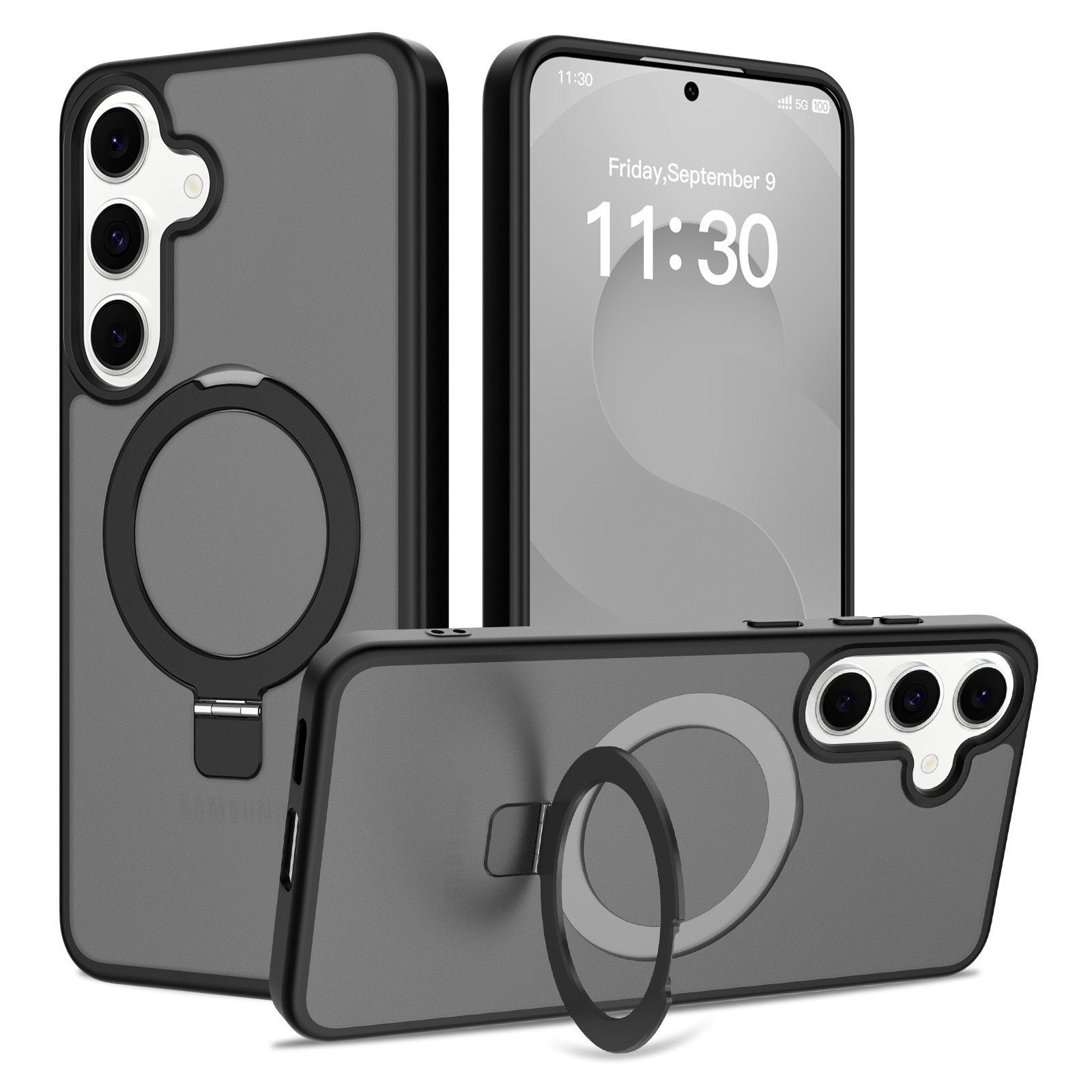 Samsung Galaxy S25 FE Hybridcase Magnetic Ring Zwart