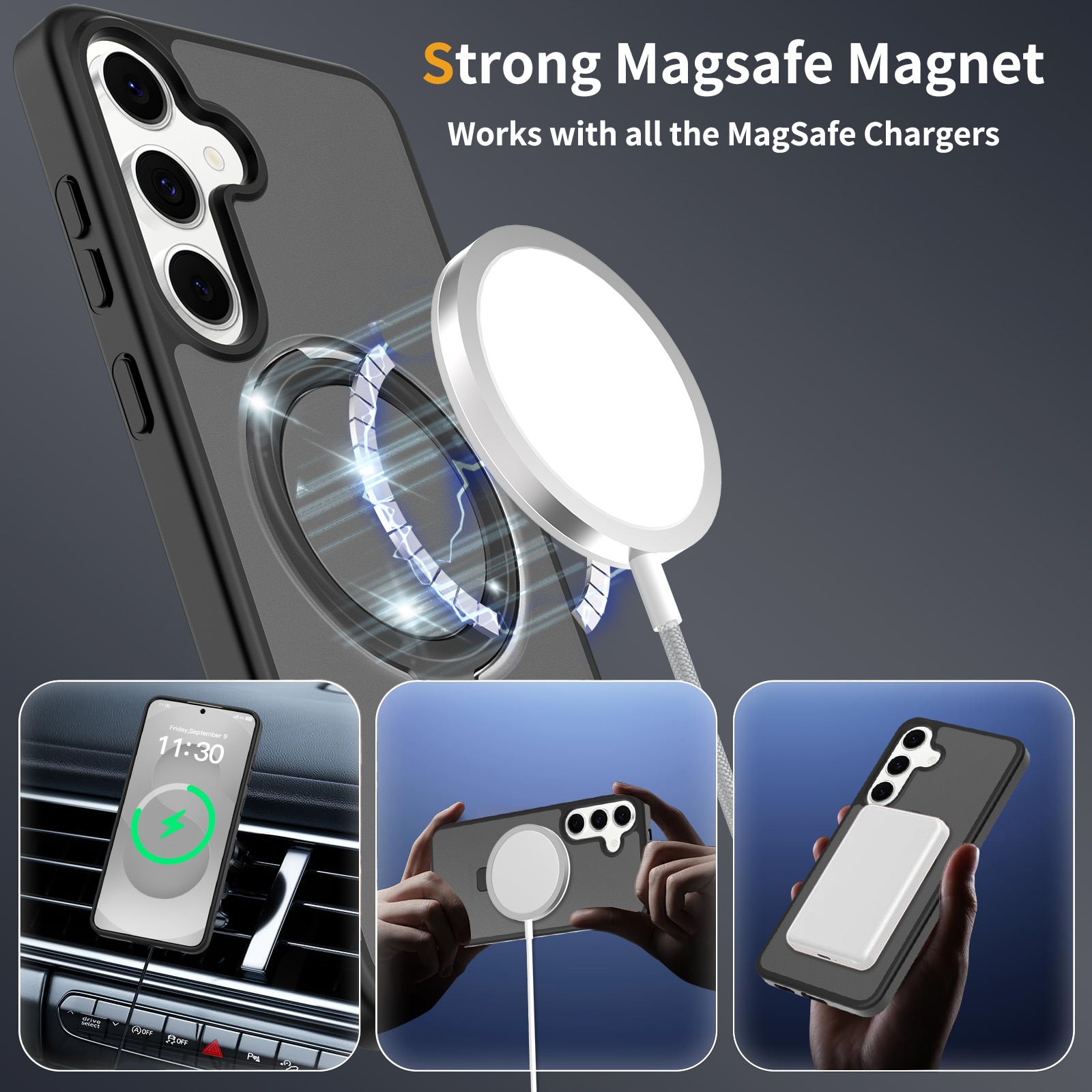 Samsung Galaxy S25 FE Hybridcase Magnetic Ring Zwart