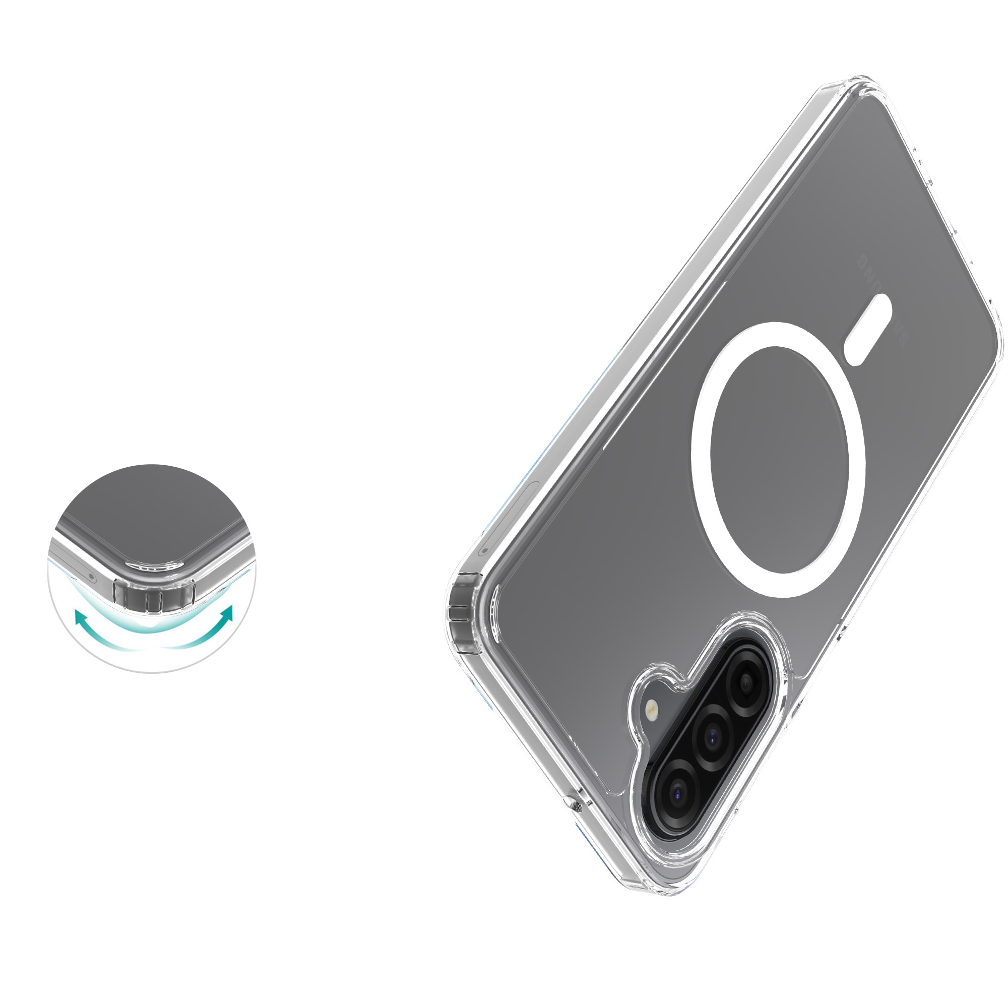 Hybridcase MagSafe Samsung Galaxy A17 Transparant