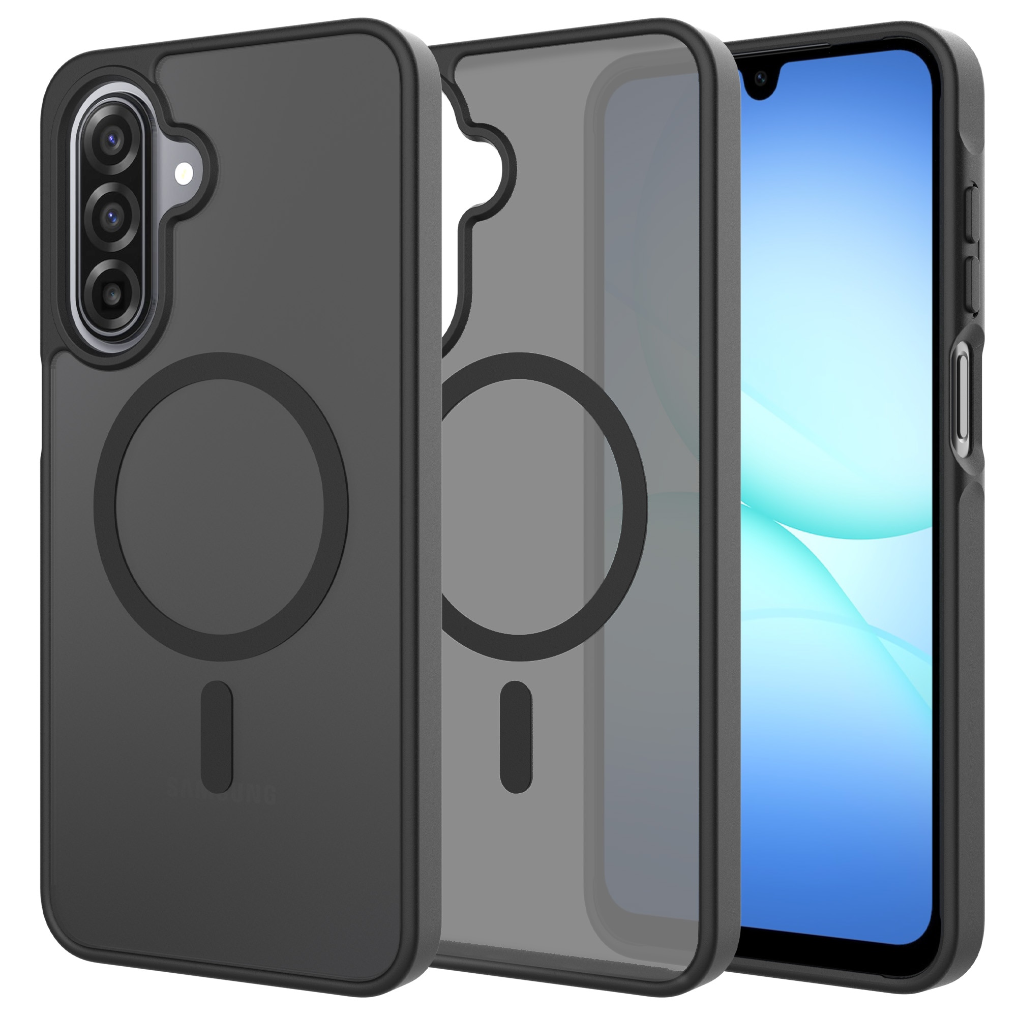 Magnetic Hybrid Hoesje Samsung Galaxy A17 Frosted Black