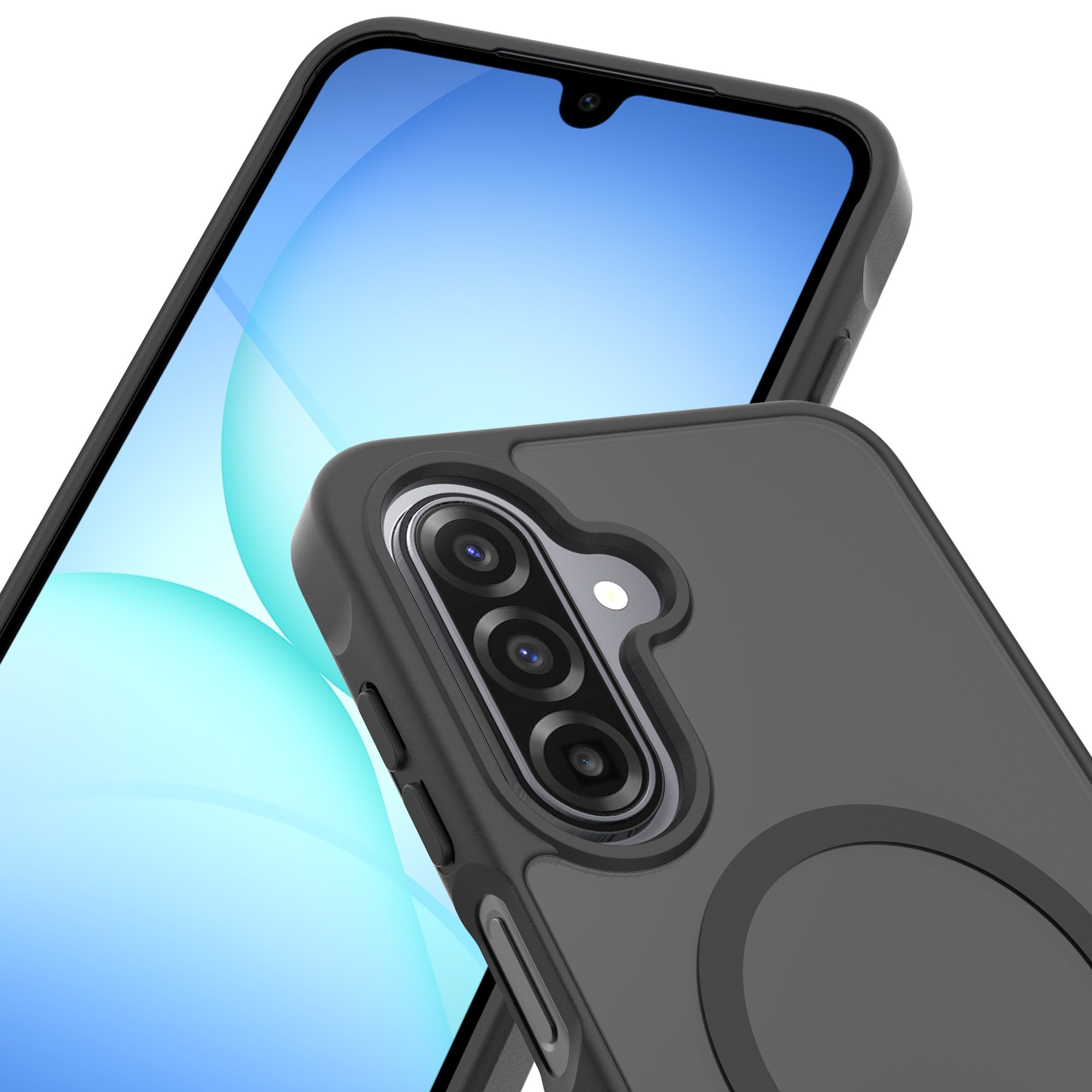 Magnetic Hybrid Hoesje Samsung Galaxy A17 Frosted Black