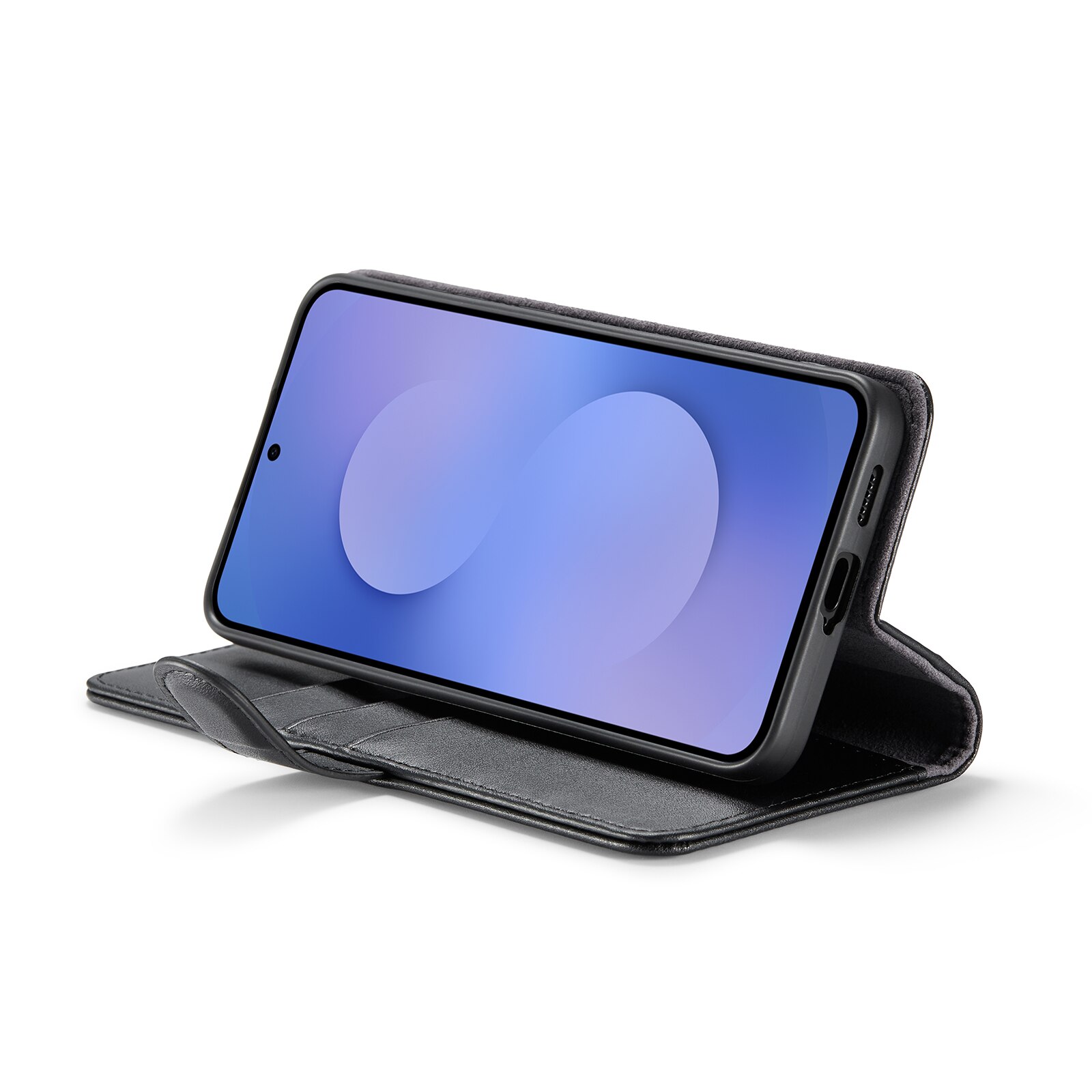 Samsung Galaxy S25 FE Echt lederen hoesje Zwart