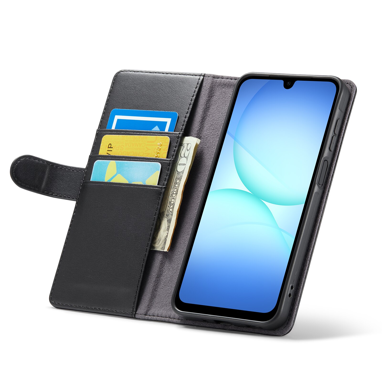 Samsung Galaxy A17 Echt lederen hoesje Zwart