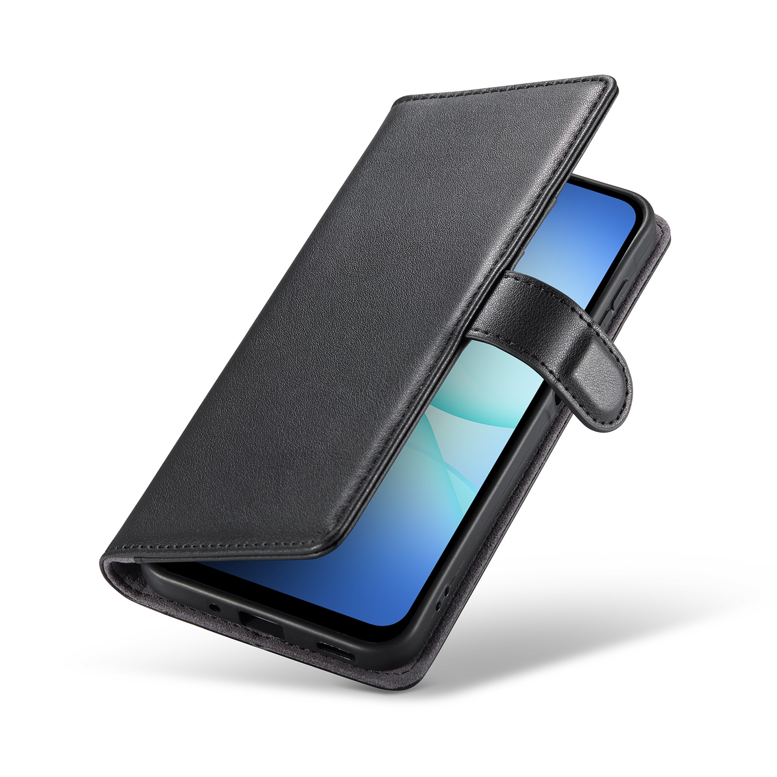 Samsung Galaxy A17 Echt lederen hoesje Zwart