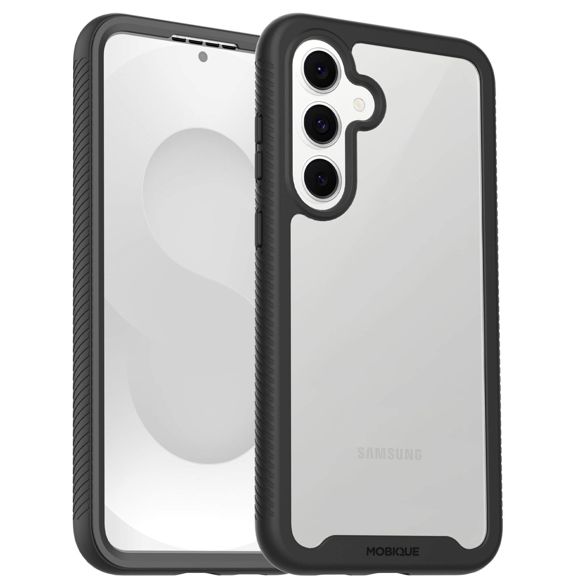 Samsung Galaxy S25 FE Full Protection Case Zwart/transparant