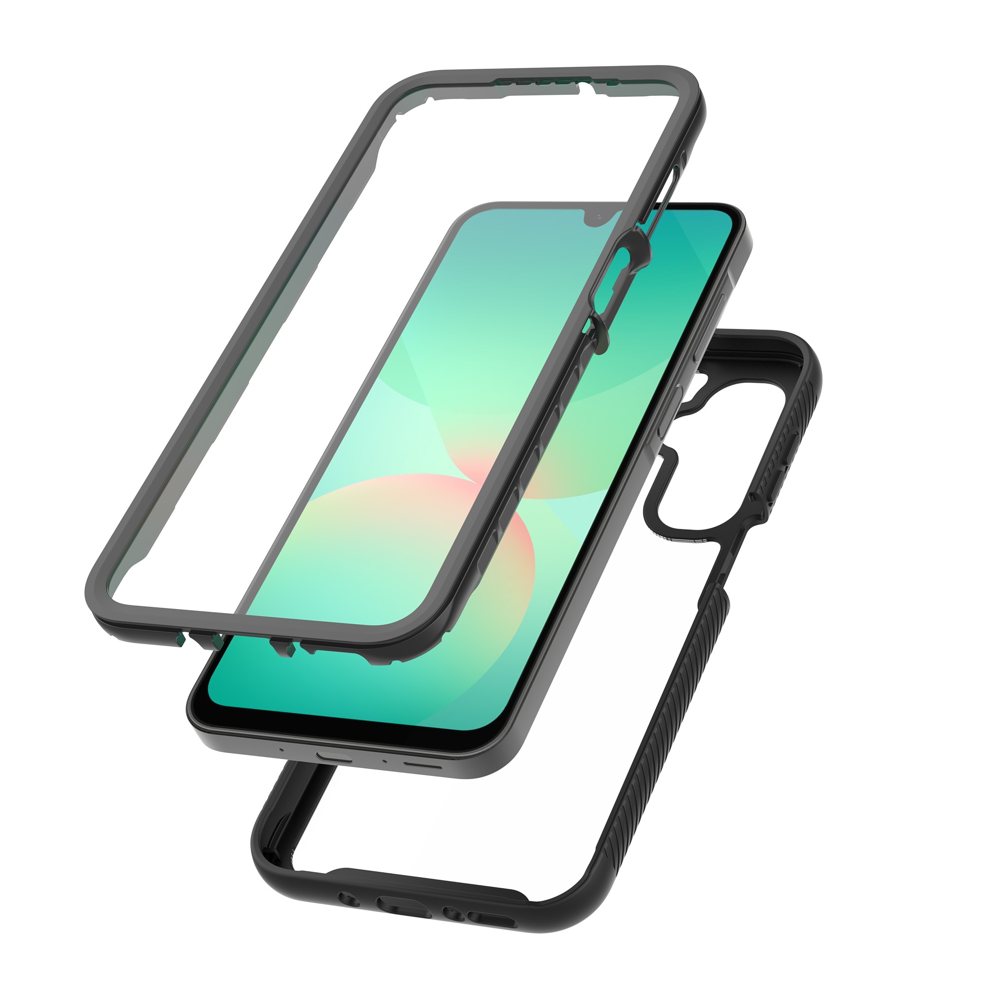 Samsung Galaxy A17 Full Protection Case Zwart/transparant