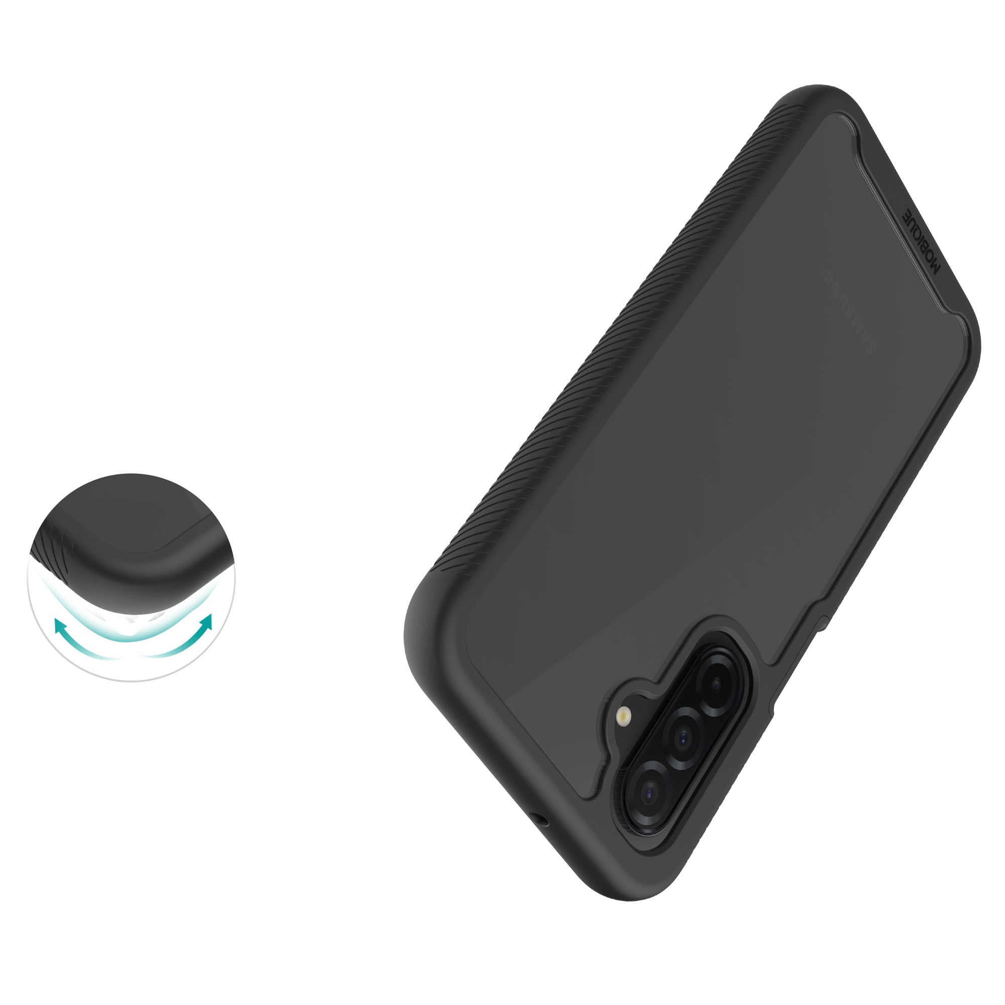 Samsung Galaxy A17 Full Protection Case Zwart/transparant