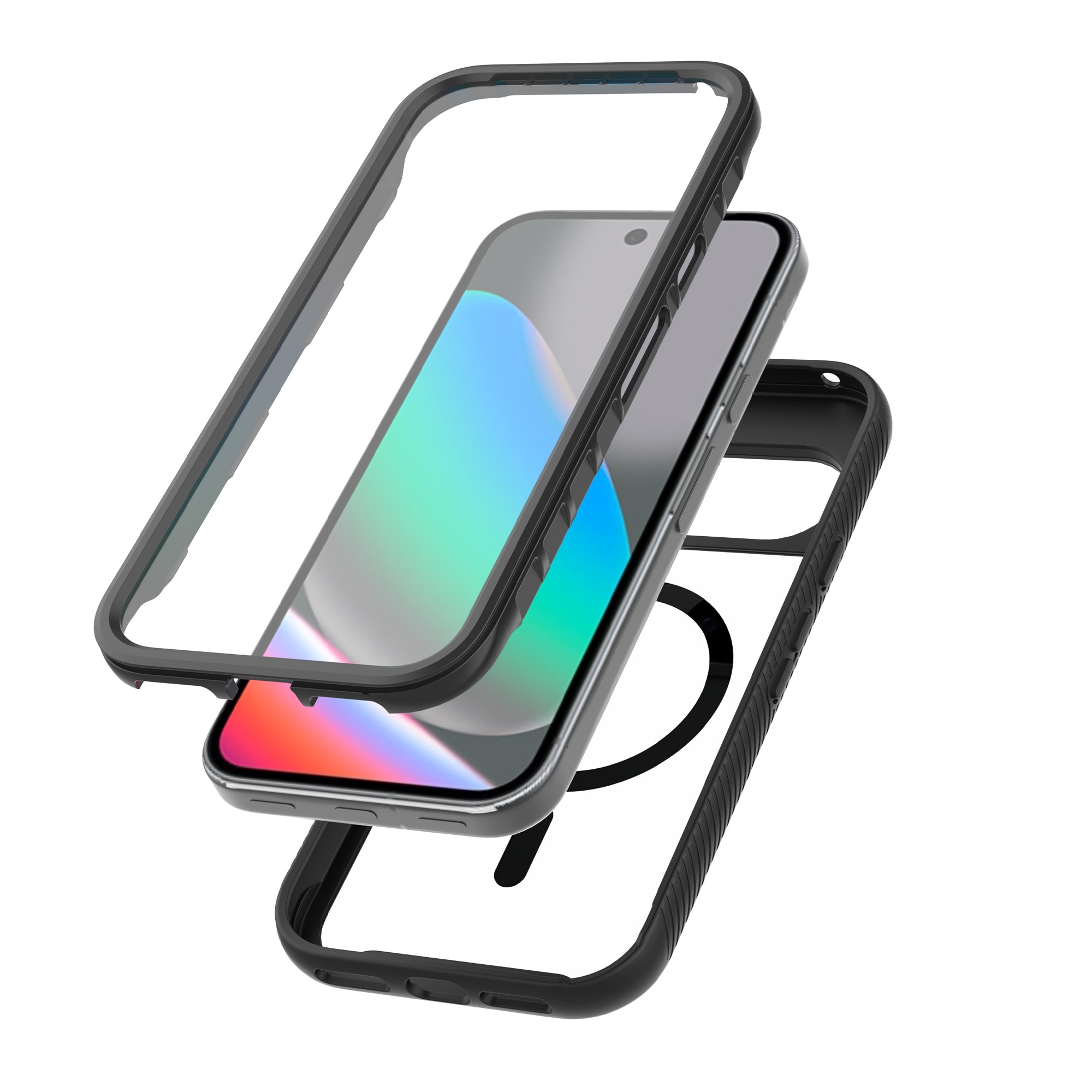 Google Pixel 10 Full Protection Magnetic Case Zwart/transparant