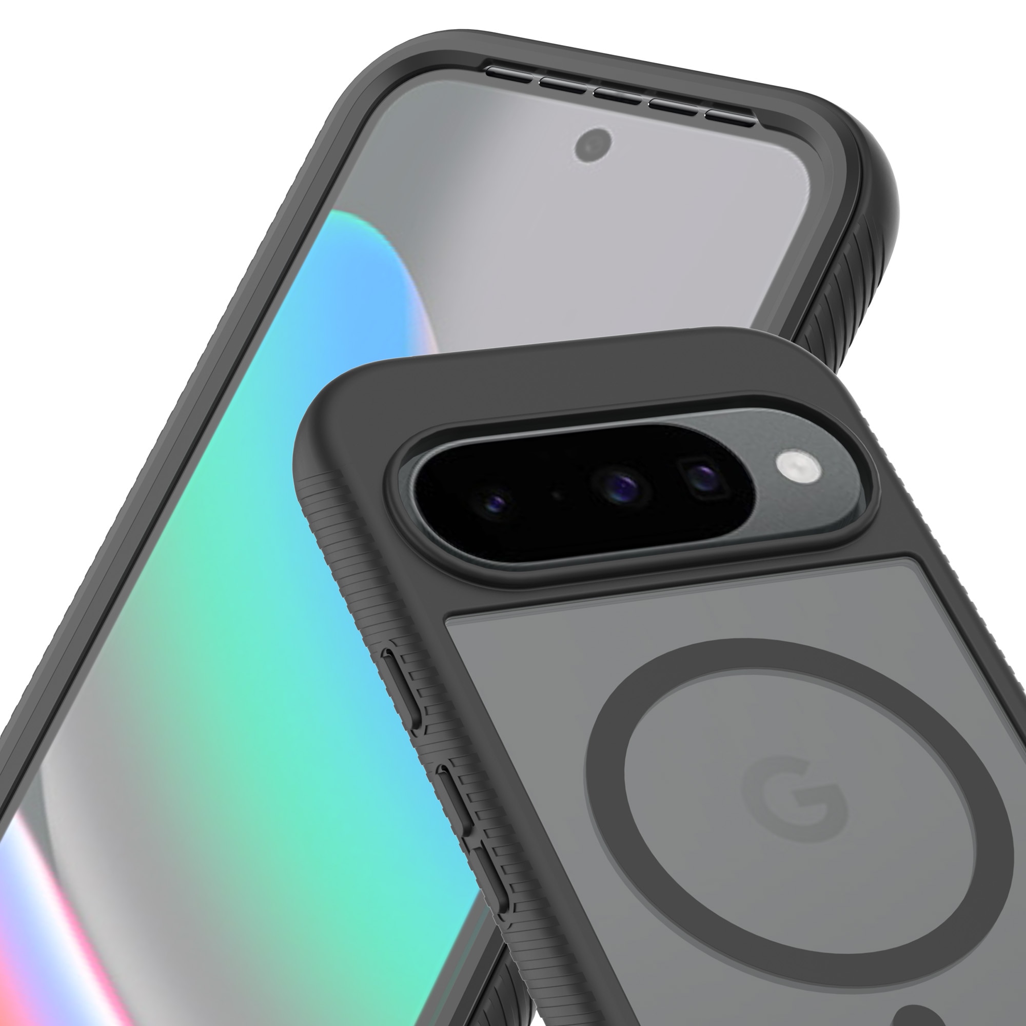 Google Pixel 10 Full Protection Magnetic Case Zwart/transparant