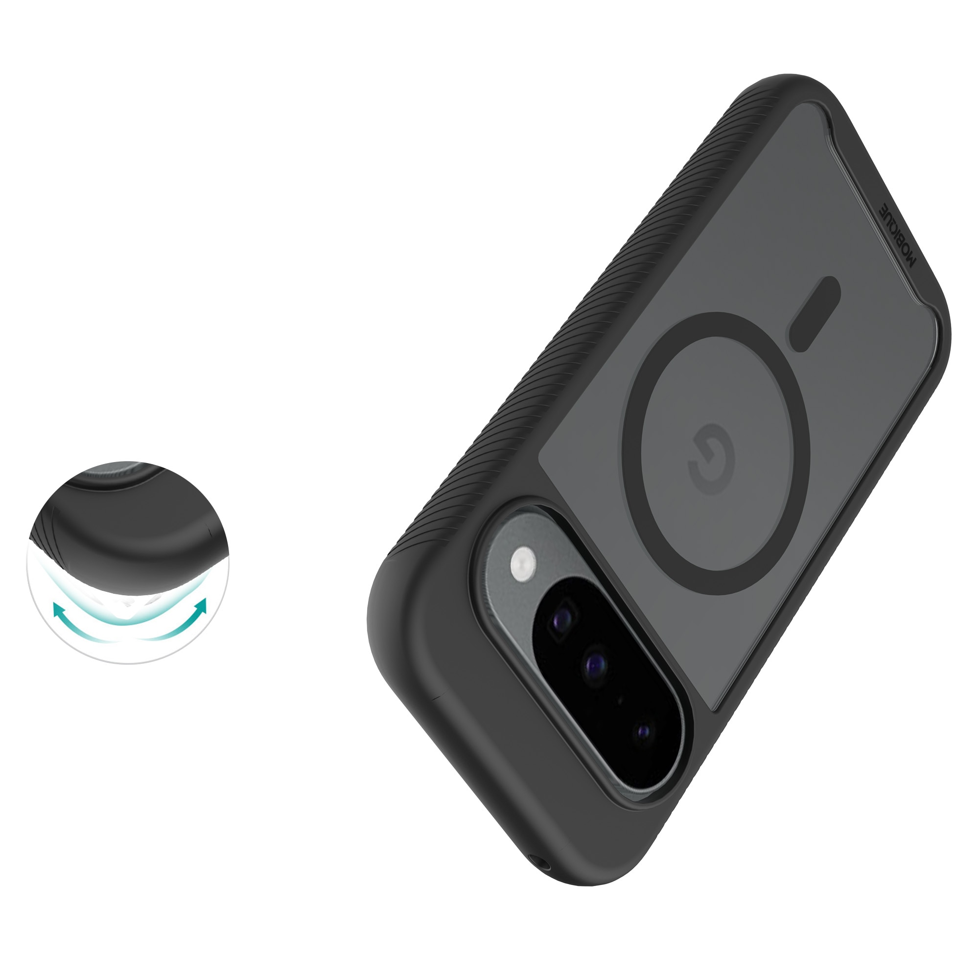 Google Pixel 10 Full Protection Magnetic Case Zwart/transparant