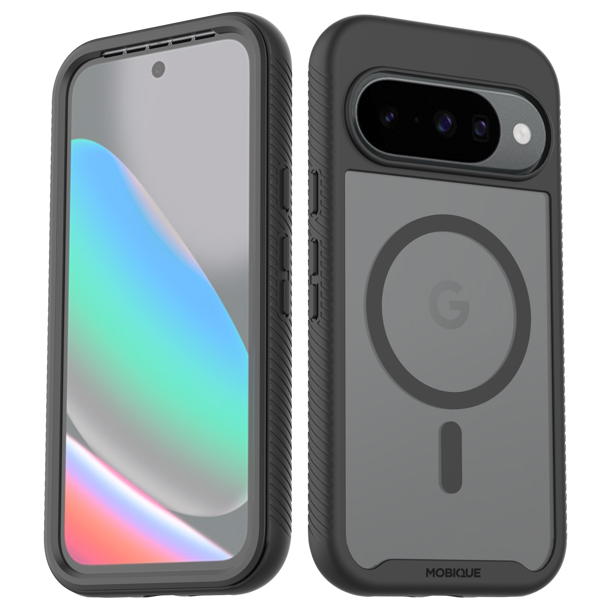 Google Pixel 10 Full Protection Magnetic Case Zwart/transparant