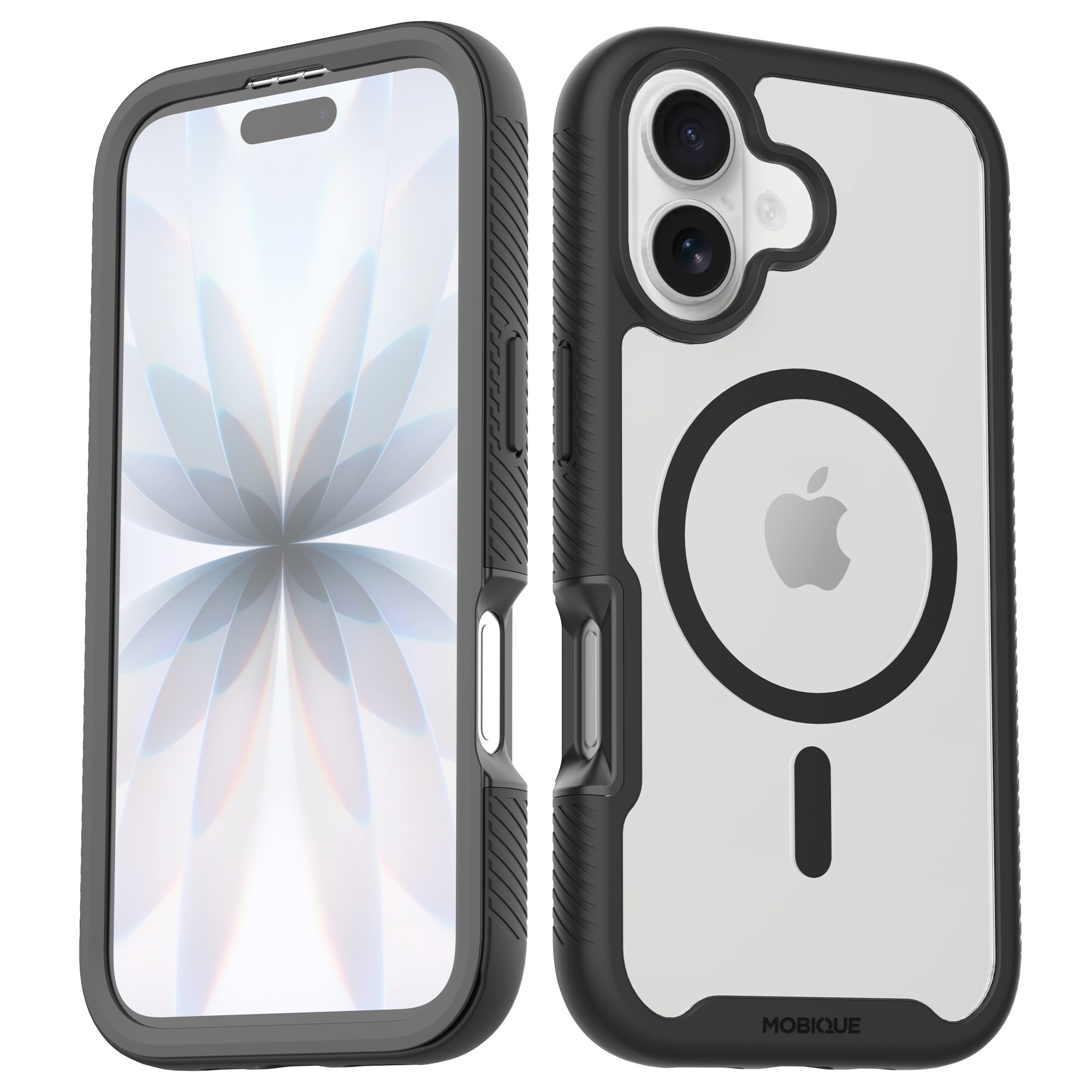 iPhone 17 Full Protection Magnetic Case Zwart/transparant