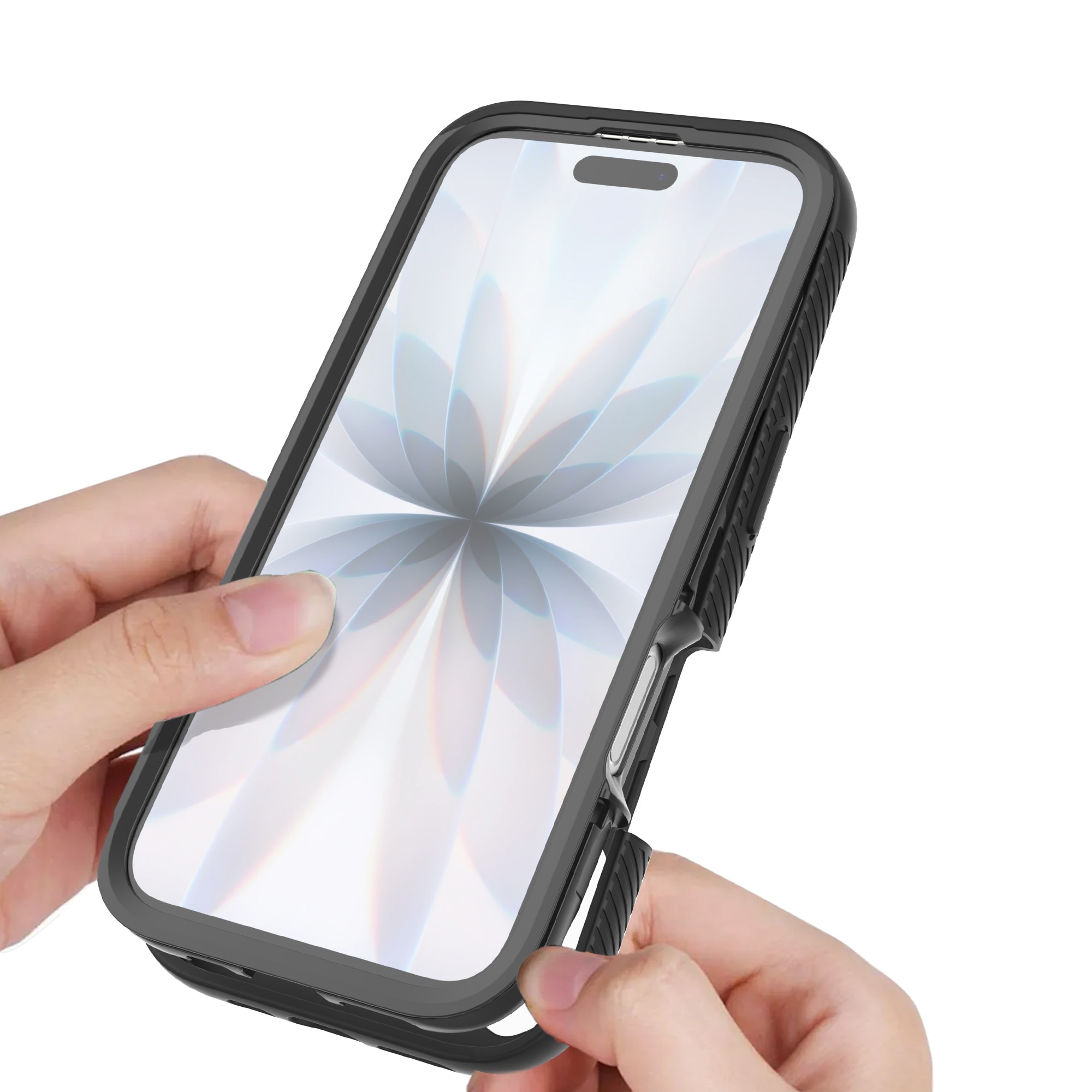 iPhone 17 Full Protection Magnetic Case Zwart/transparant