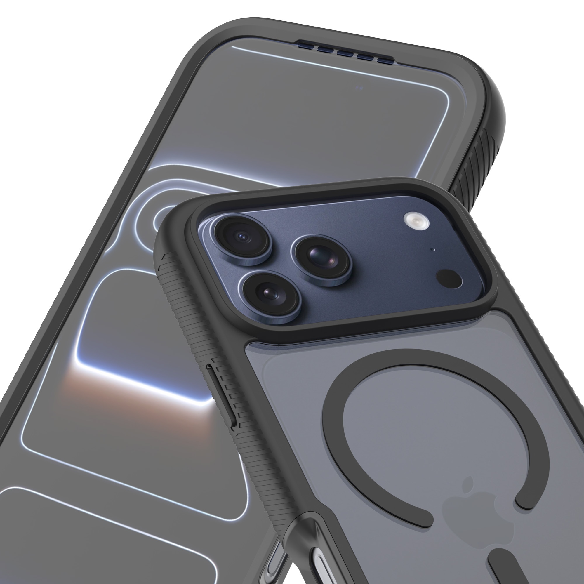 iPhone 17 Pro Full Protection Magnetic Case Zwart/transparant