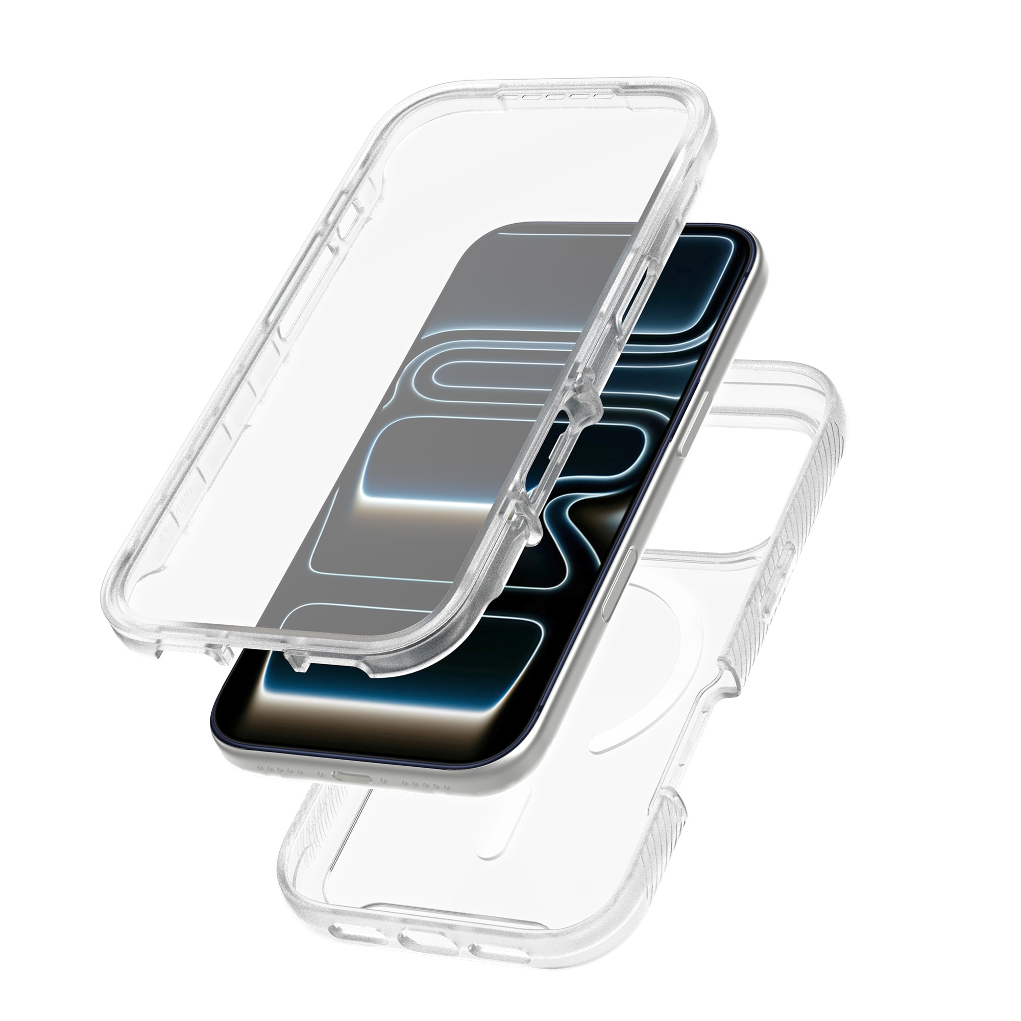 iPhone 17 Pro Full Protection Magnetic Case Transparant