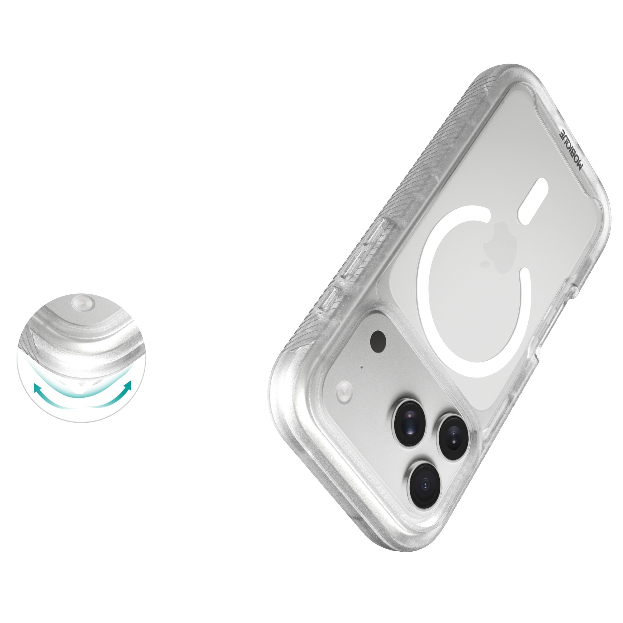 iPhone 17 Pro Full Protection Magnetic Case Transparant