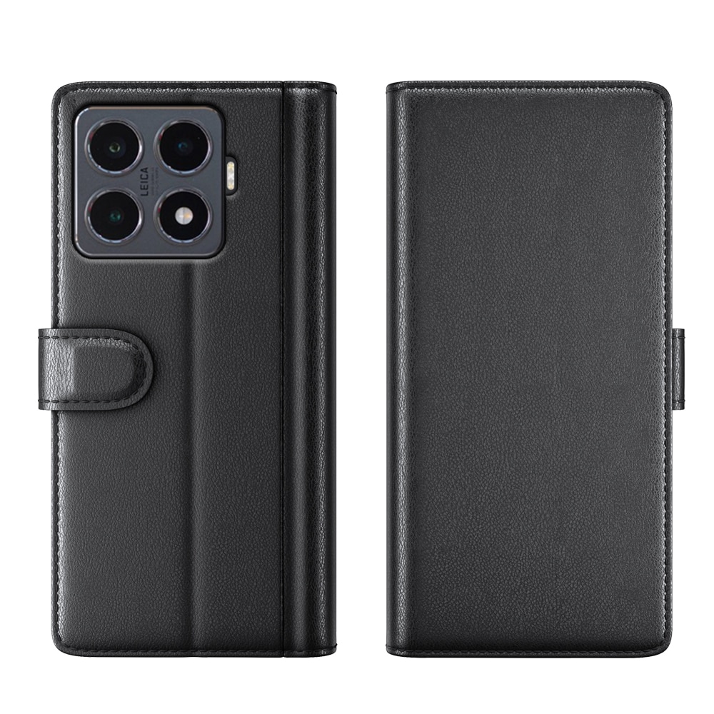 Xiaomi 15T Pro Echt lederen hoesje Zwart