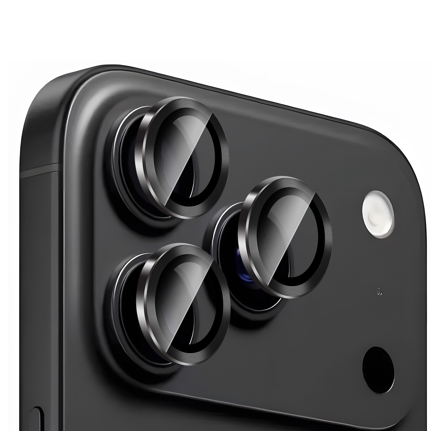 Lensbeschermer Metaal iPhone 17 Pro, Zwart