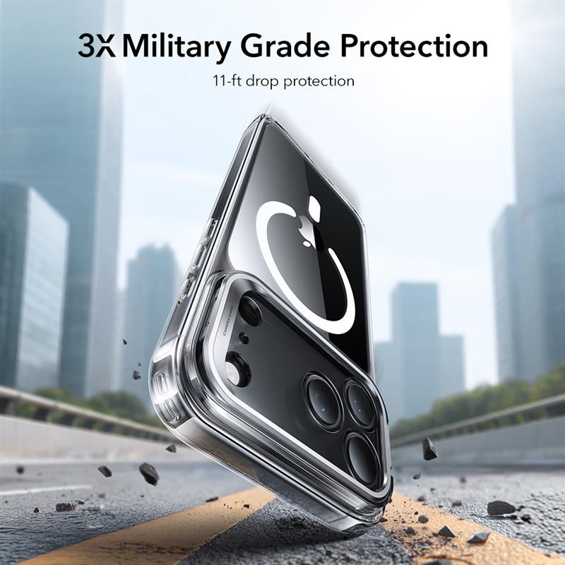 Classic Kickstand HaloLock MagSafe iPhone 17 Pro Max Transparant