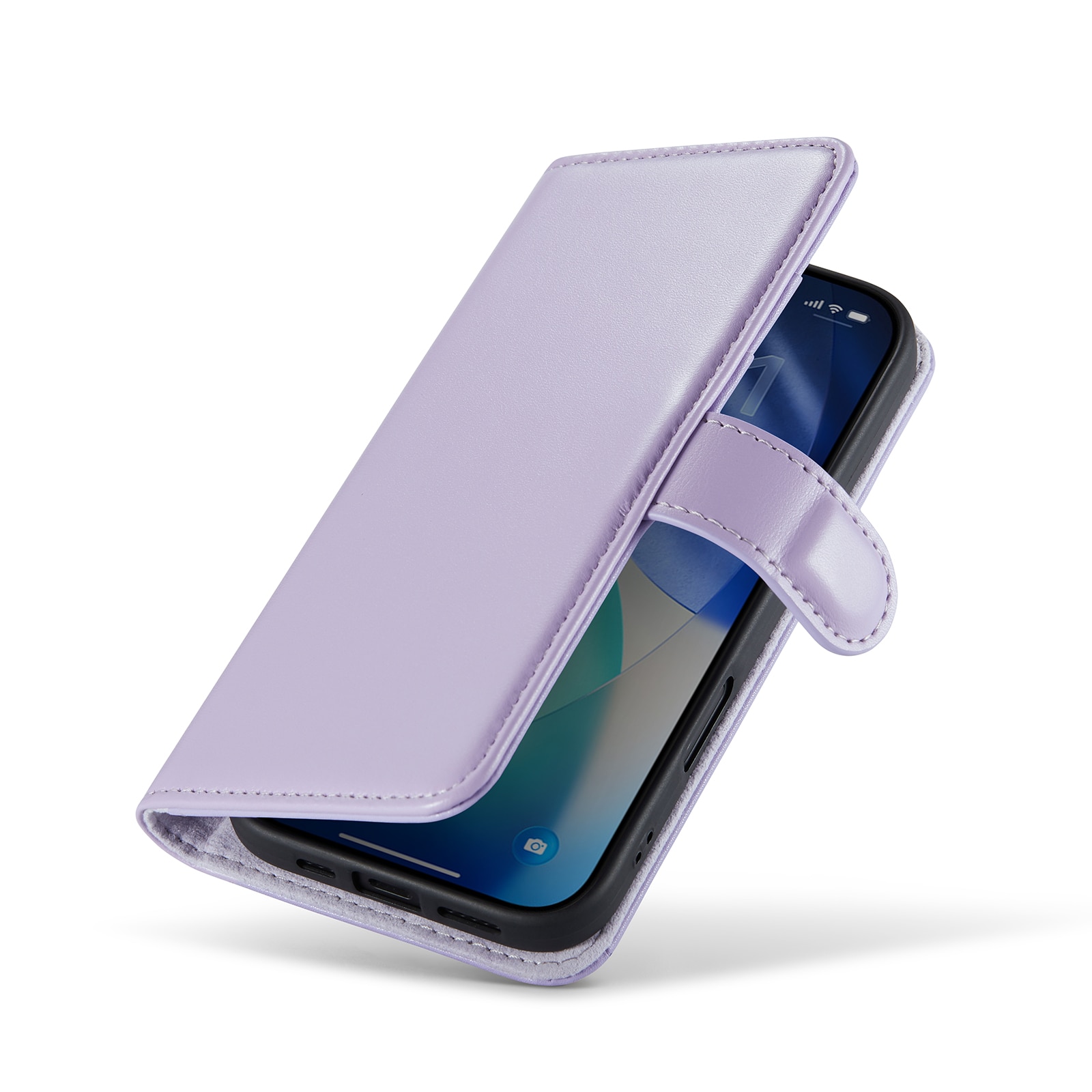 iPhone 17 Echt lederen hoesje Paars