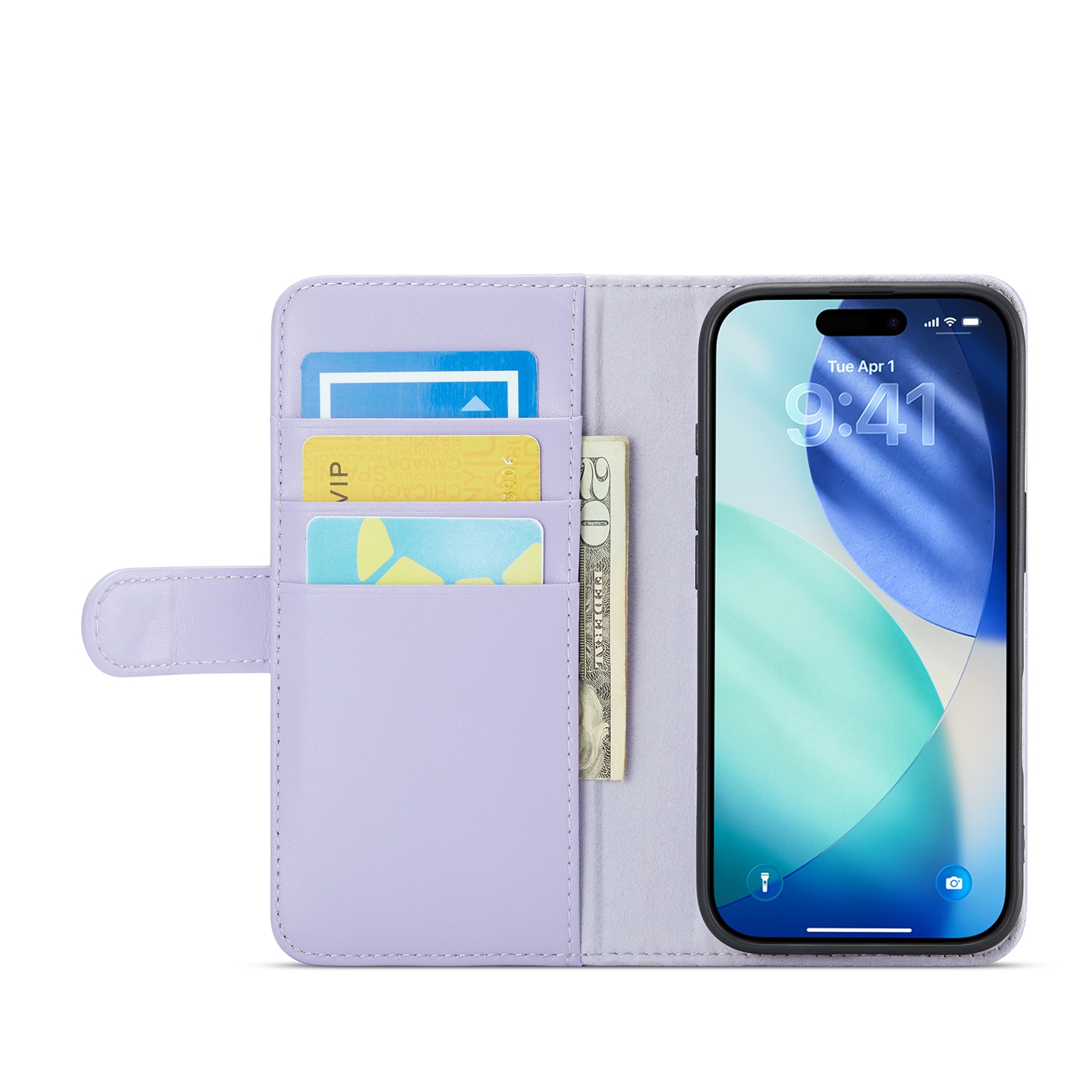 iPhone 17 Echt lederen hoesje Paars