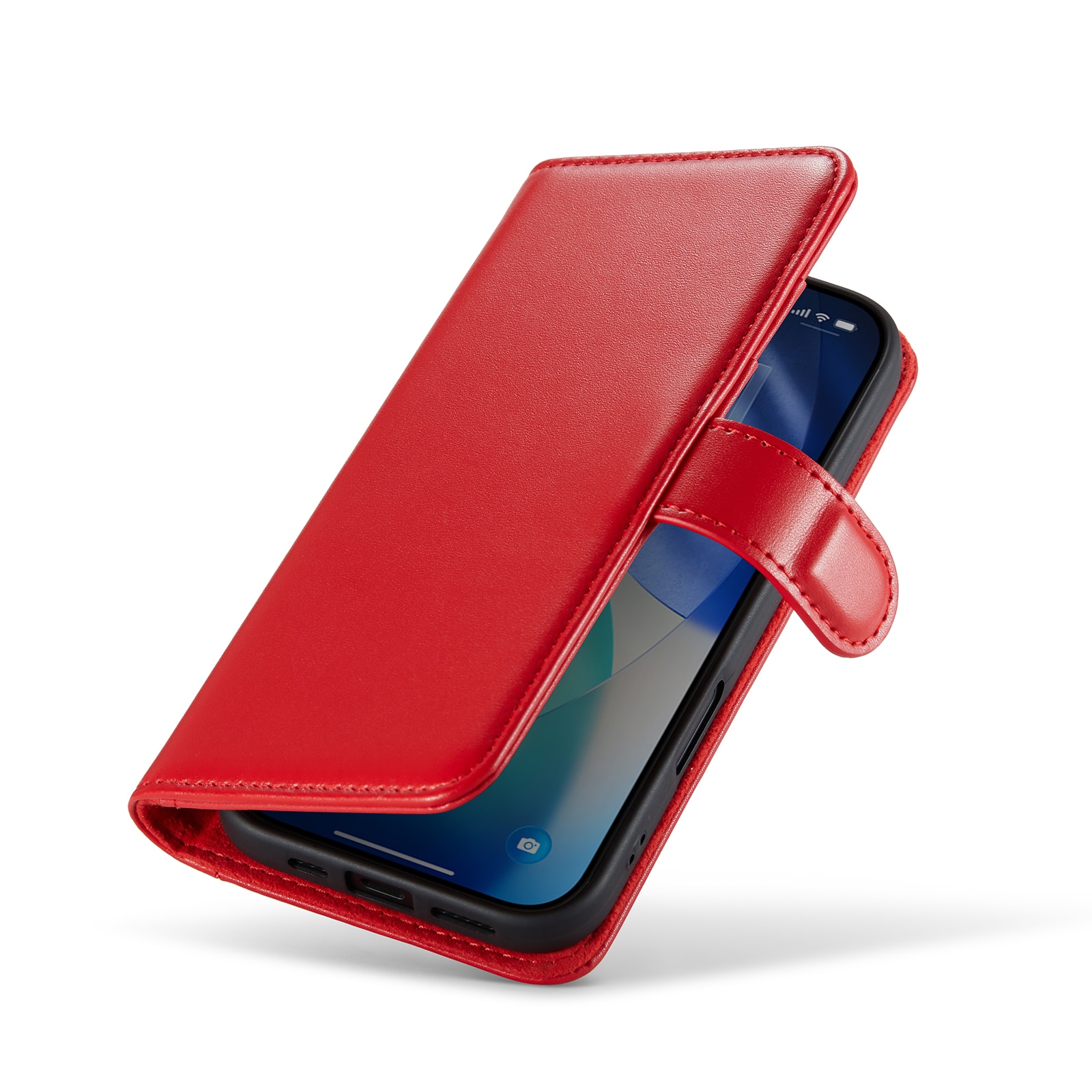 iPhone 17 Echt lederen hoesje Rood