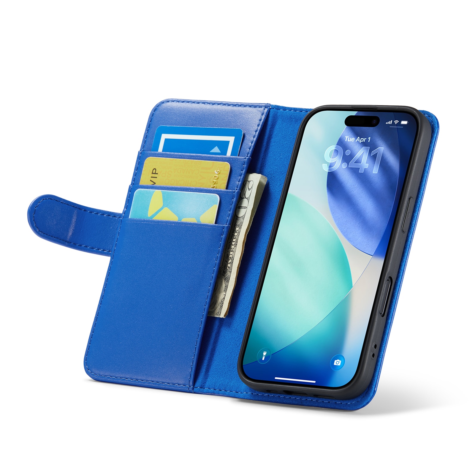 iPhone 17 Echt lederen hoesje Blauw