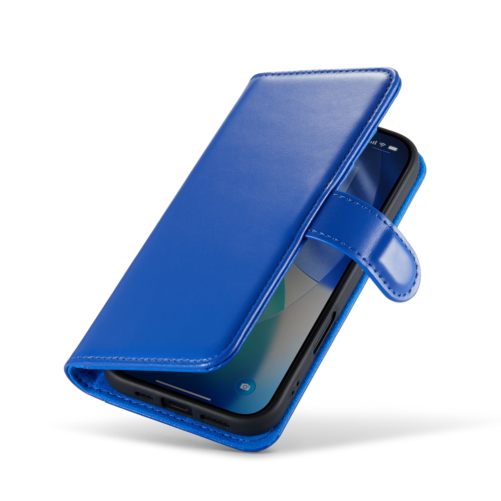 iPhone 17 Echt lederen hoesje Blauw