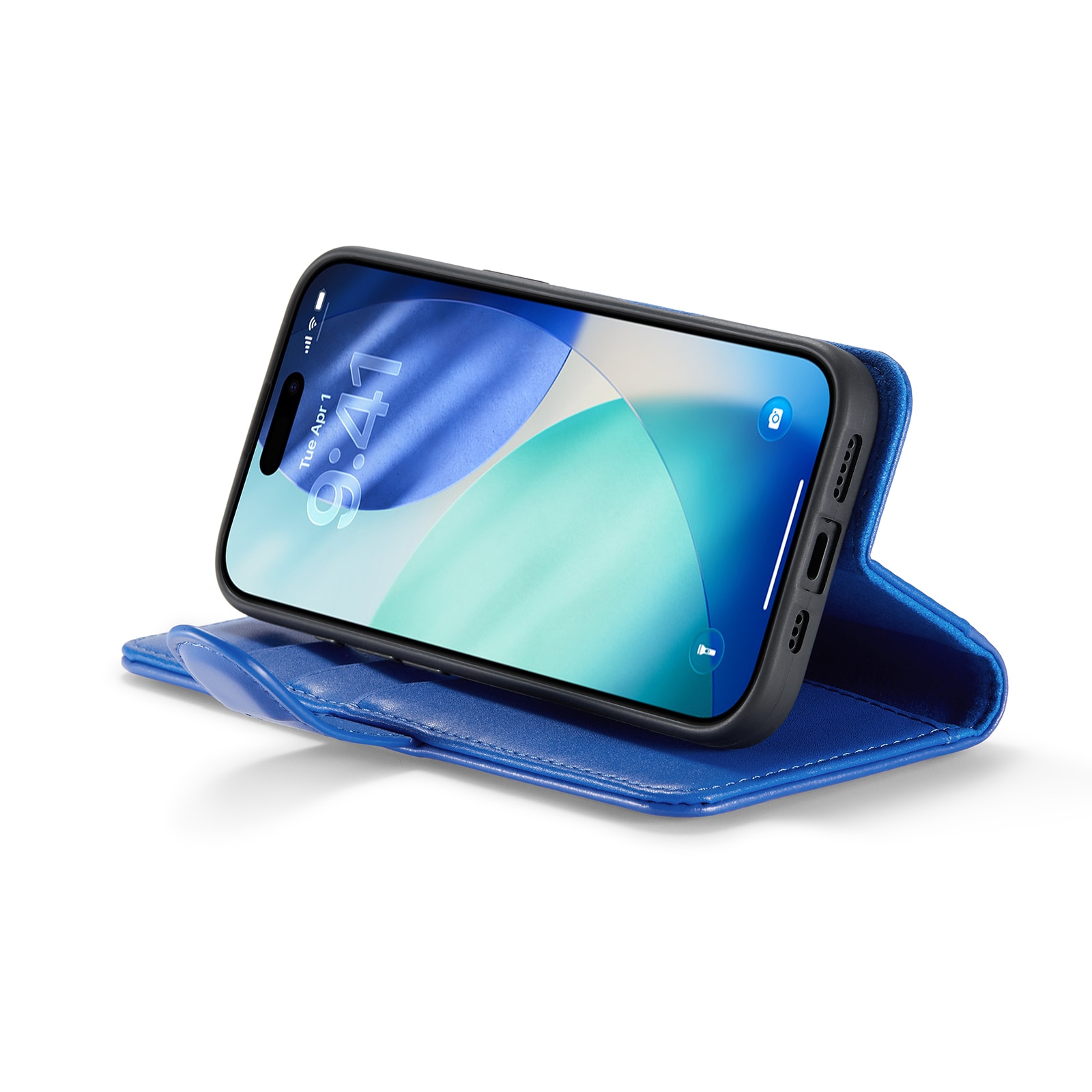 iPhone 17 Echt lederen hoesje Blauw