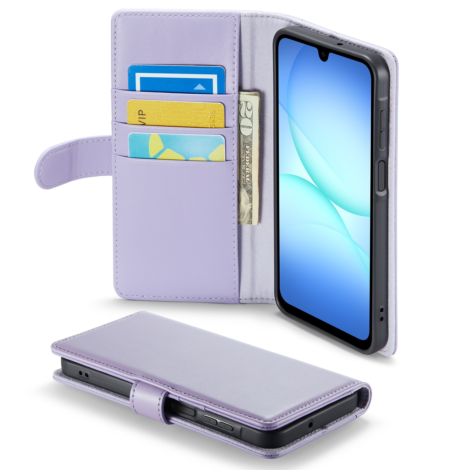 Samsung Galaxy A17 Echt lederen hoesje Paars
