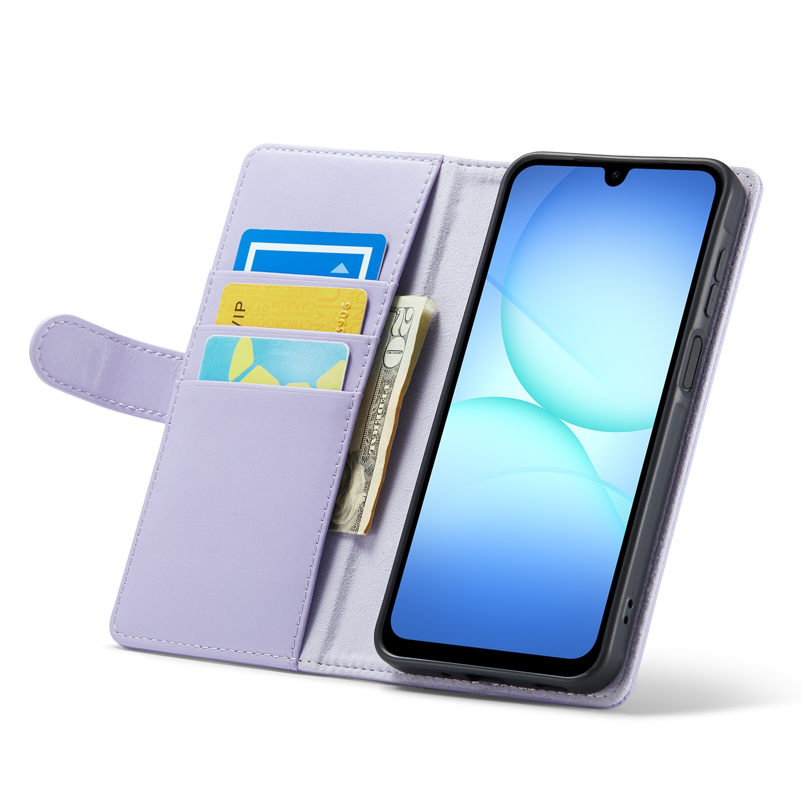 Samsung Galaxy A17 Echt lederen hoesje Paars